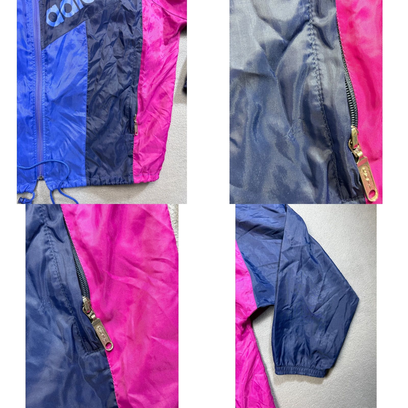 Adidas VINTAGE adidas Windbreaker Jacket Light Purple M Men Zip Tracksuit Top Size 40R - 9 Thumbnail