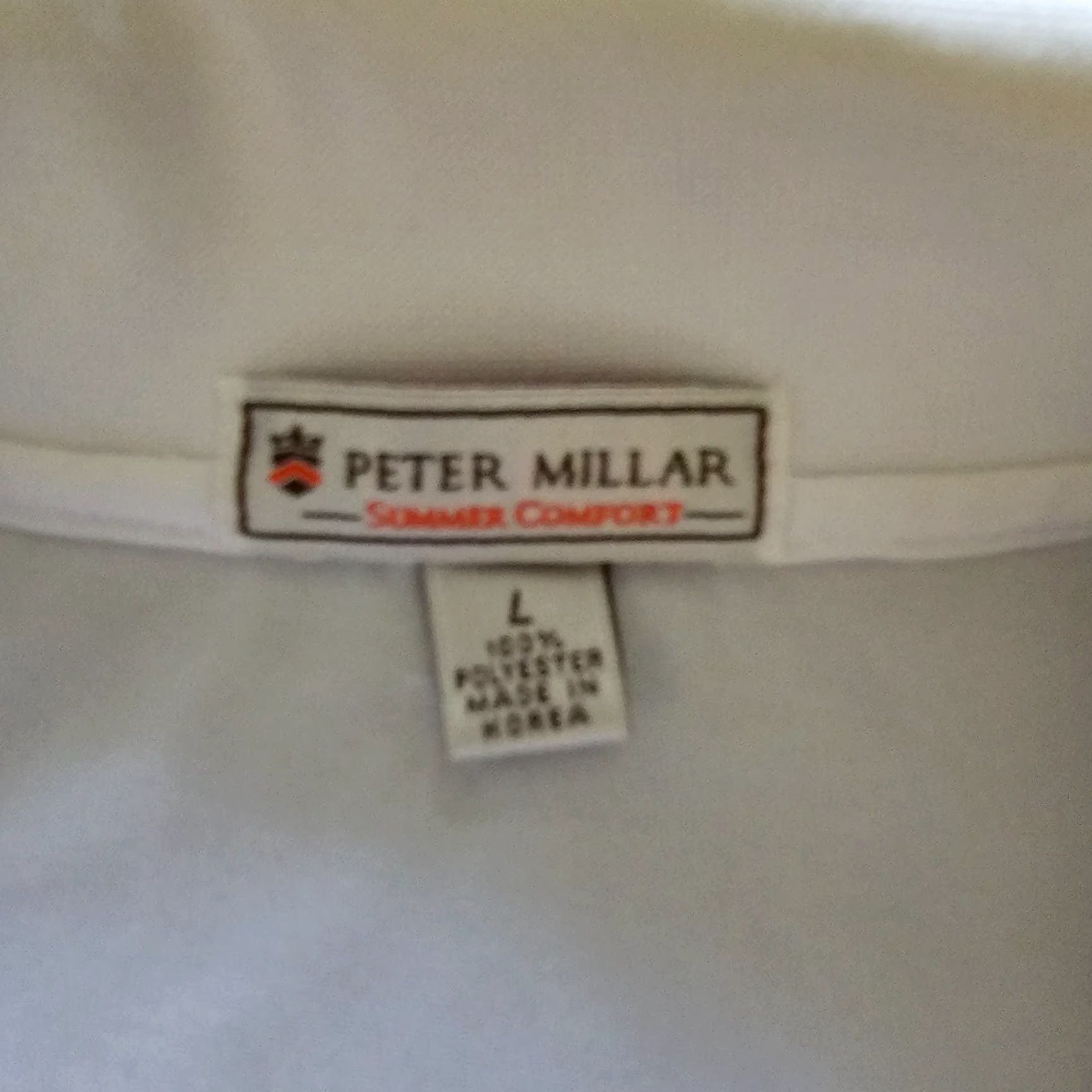Peter Millar Peter Millar Polo Shirt Mens L White Summer Comfort Golf Short Sleeve Casual Size US L / EU 52-54 / 3 - 3 Thumbnail