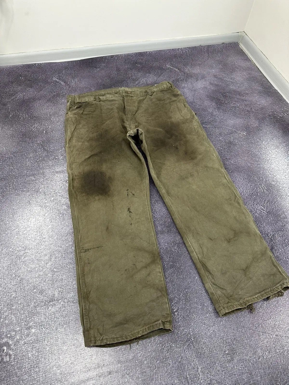 Dickies × Vintage Vintage Dickies Distressed Olive USA Work Hype Baggy Pants Size US 42 / EU 58 - 7 Thumbnail