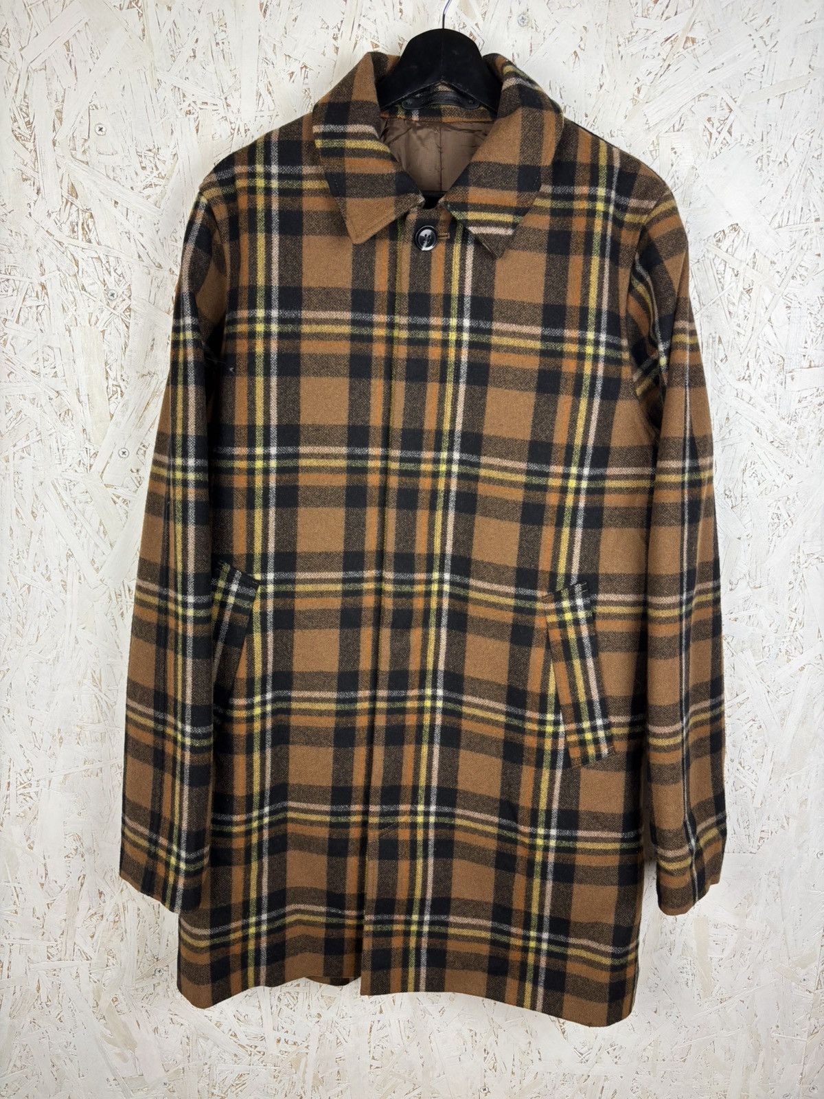 Samsoe Samsoe Samsoe Samsoe x Manteco Wool Musone Coat Plaid Check Size L Size US L / EU 52-54 / 3 - 1 Thumbnail