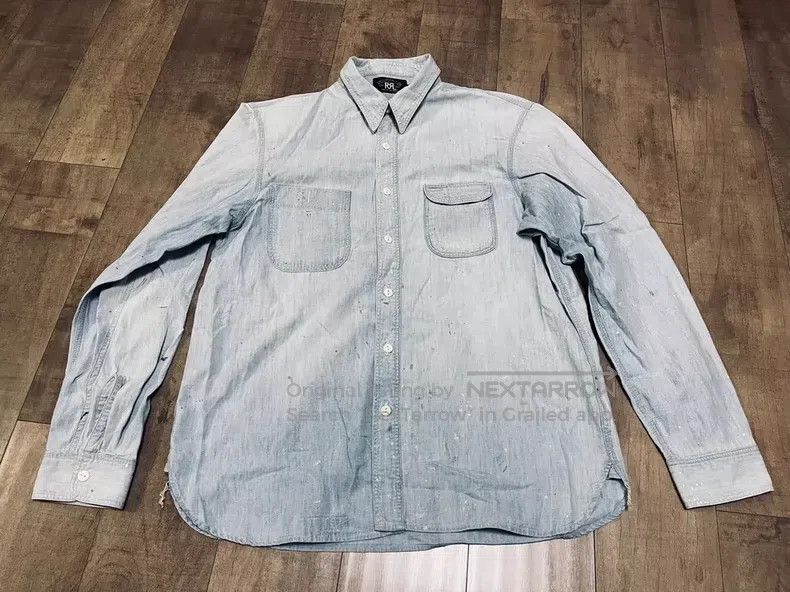 RRL Ralph Lauren RRL Ralph Lauren Outdated workwear denim youth shirt Size US L / EU 52-54 / 3 - 2 Thumbnail