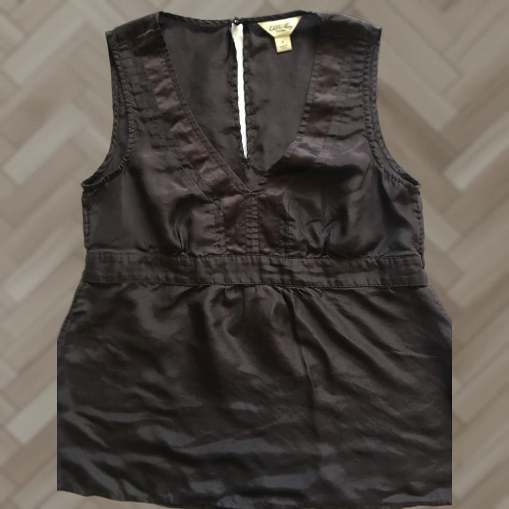 Old Navy Womens Silk Tank Camisole Dark Plum S Old Navy V-Neck Satin 1/4 Zip Casual Casual Womens Size S / US 4 / IT 40 - 1 Thumbnail