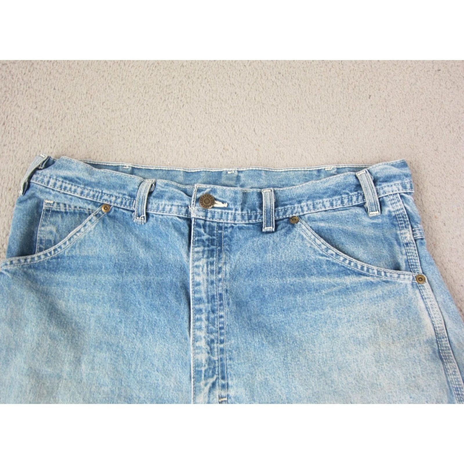 Vintage VINTAGE Key Shorts Mens 34 Blue Denim Jorts Light Carpenter Work Baggy Denim Shorts Blue 34 Mens Size US 34 / EU 50 - 4 Thumbnail