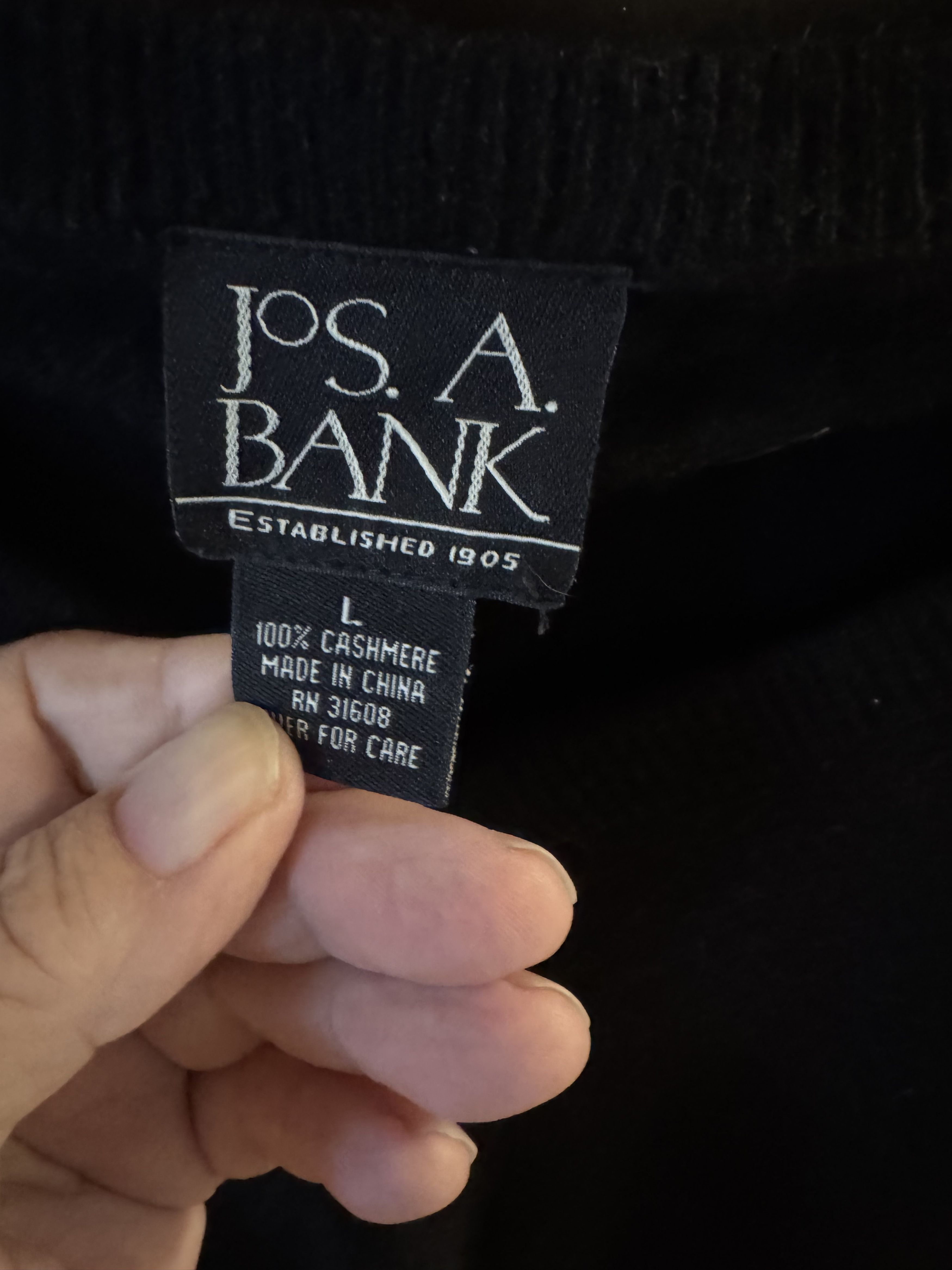 Jos. A. Bank Jos. A. Bank Cashmere Sweater. US L. No Defects Size US L / EU 52-54 / 3 - 1 Thumbnail