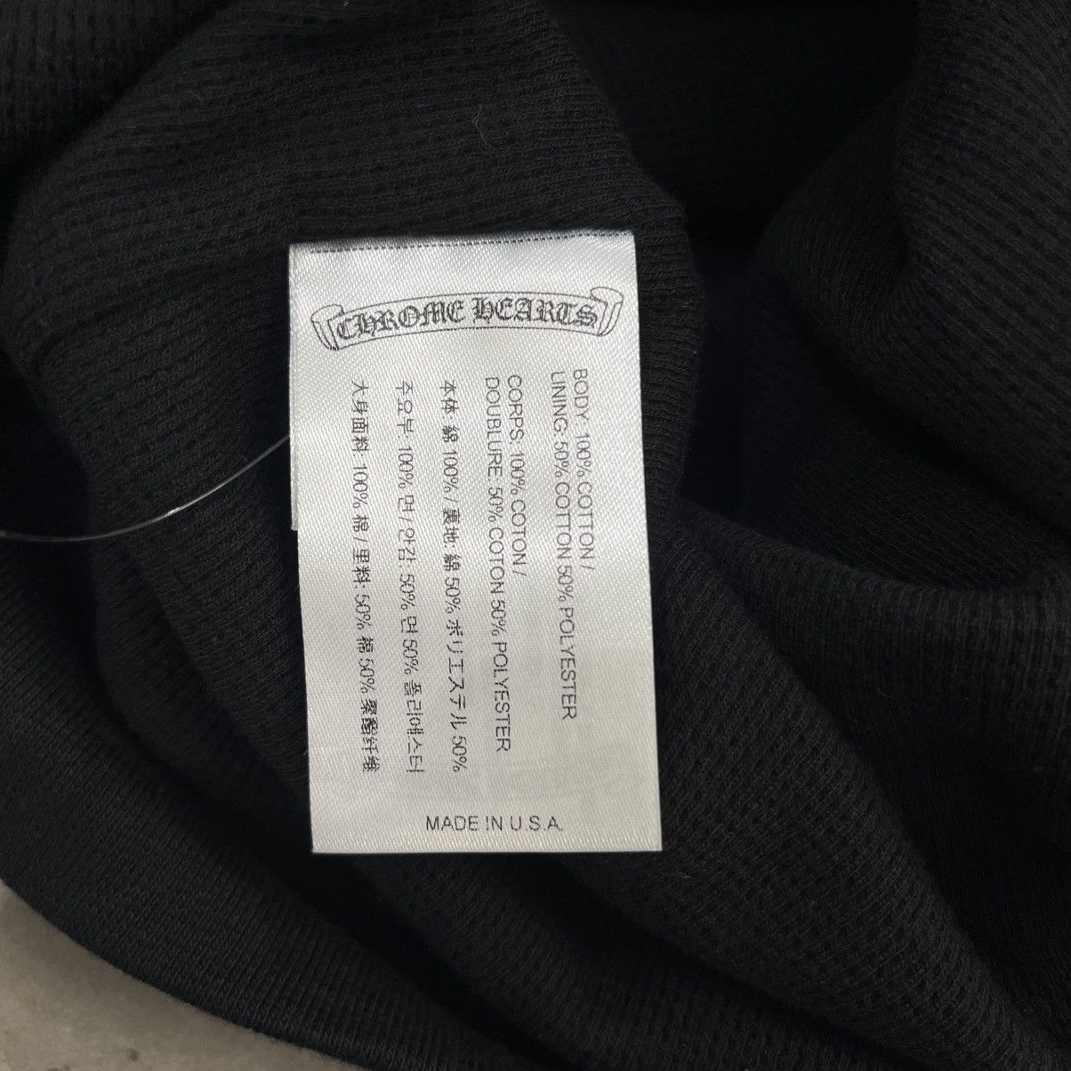 Chrome Hearts CHROME HEARTS Thermal Blue Letter Full Zip Up Black Size US XL / EU 56 / 4 - 8 Thumbnail
