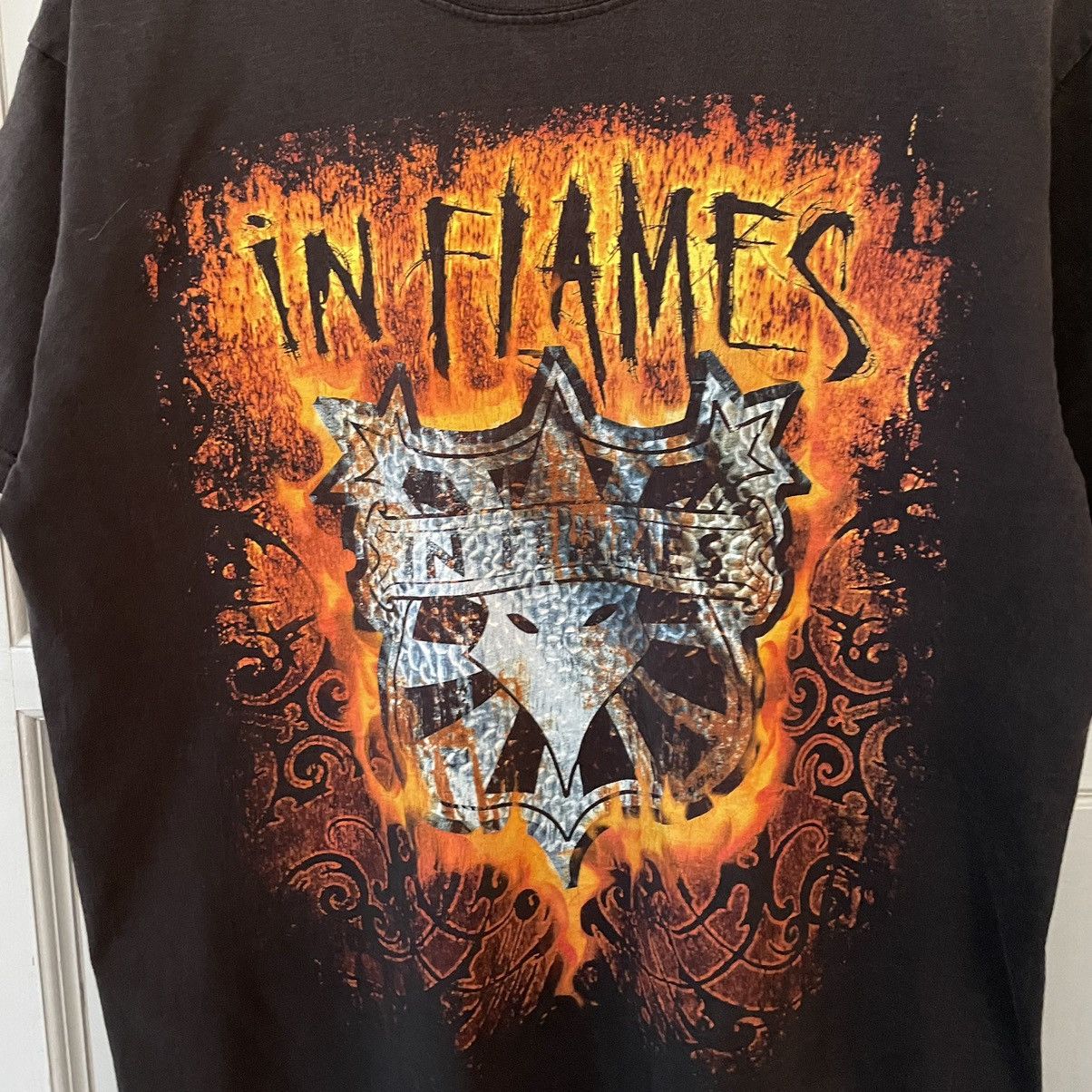 Band Tees × Vintage Vintage In Flames big logo t-shirt Size US L / EU 52-54 / 3 - 4 Thumbnail