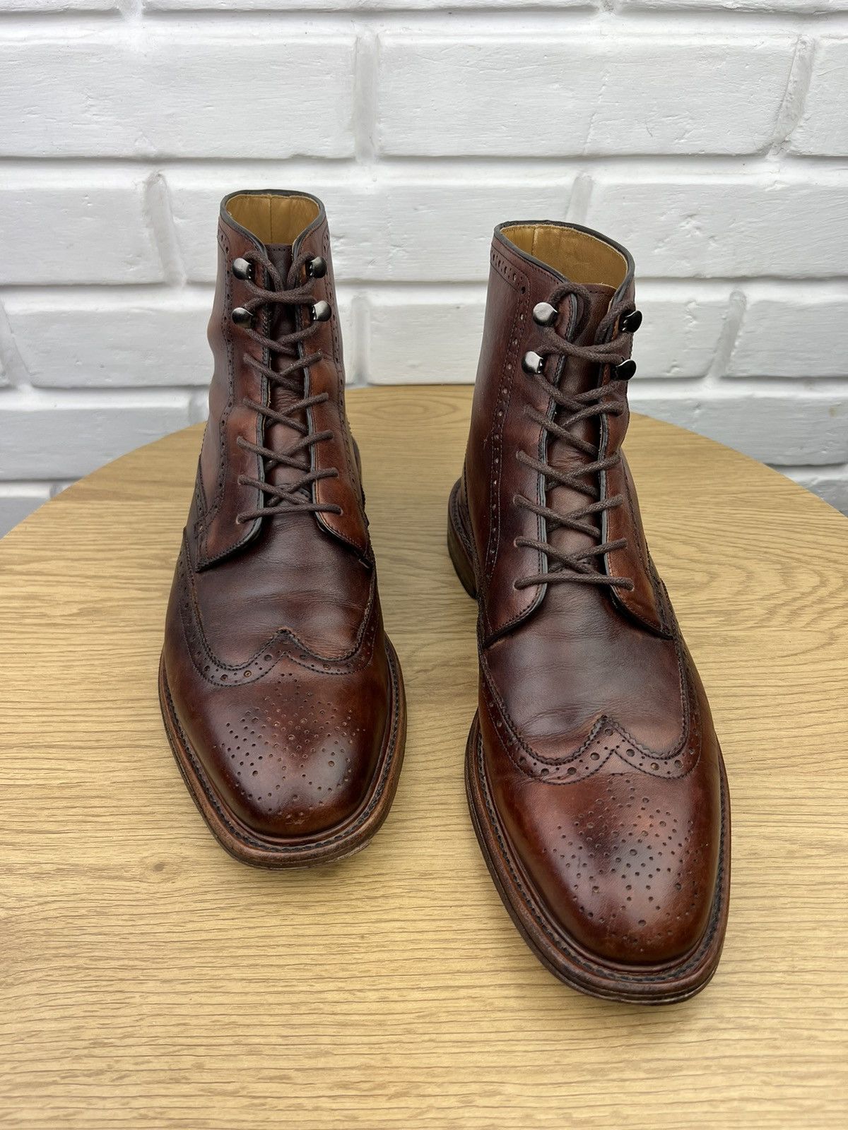 Oliver Sweeney Oliver Sweeney Brogue Boots Leather Shoes Liscolman Dark Tan Size US 10.5 / EU 43-44 - 4 Thumbnail