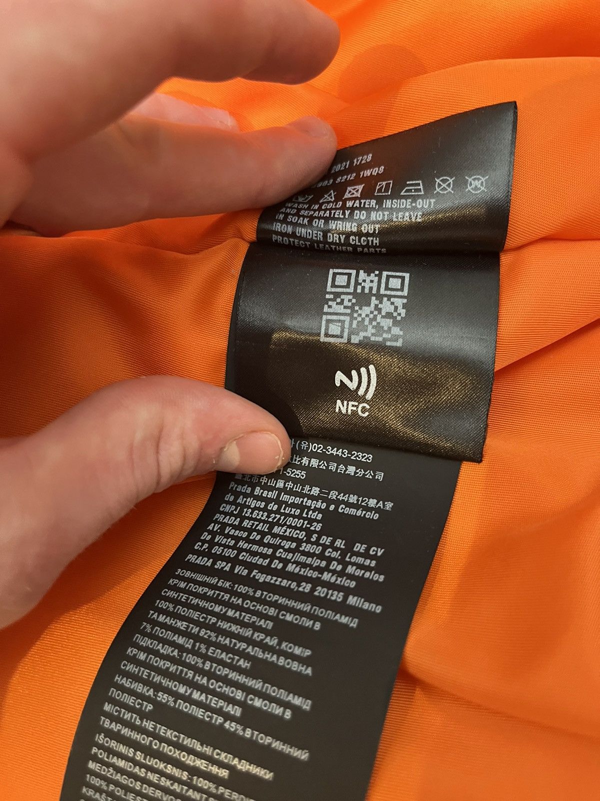 Prada PRADA RARE BOMBER NYLON ORANGE LINING Size US L / EU 52-54 / 3 - 6 Thumbnail