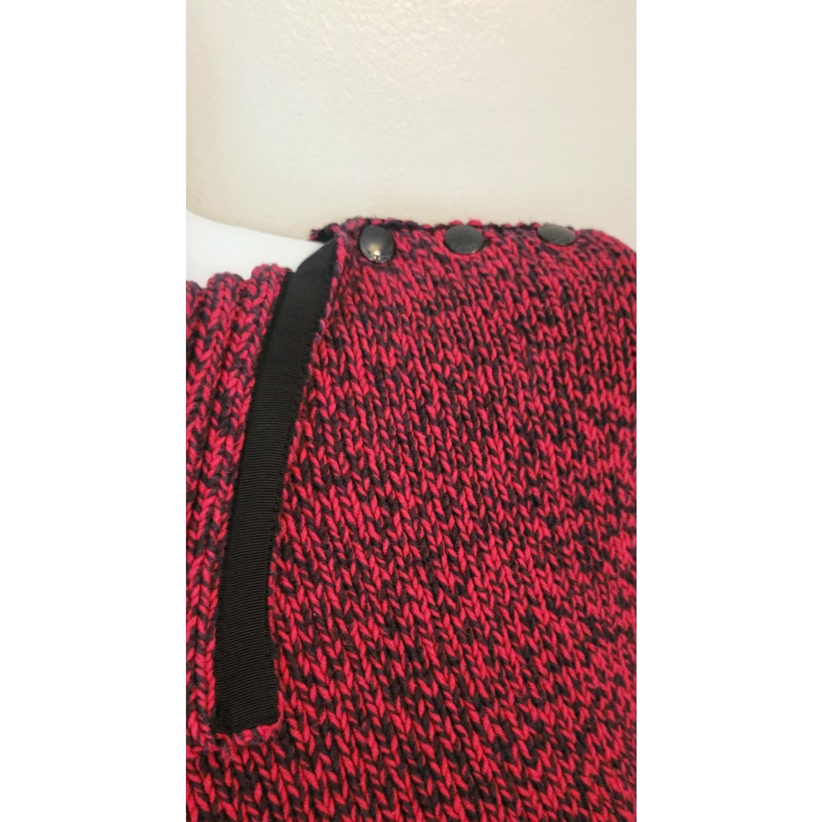 Chaps Chaps Sweater Knit Cowl Neck 2XL Womens Plus Red Black Pullover Long Sleeve Casual Knitwear Size XXL / US 16-18 / IT 52-54 - 2 Thumbnail