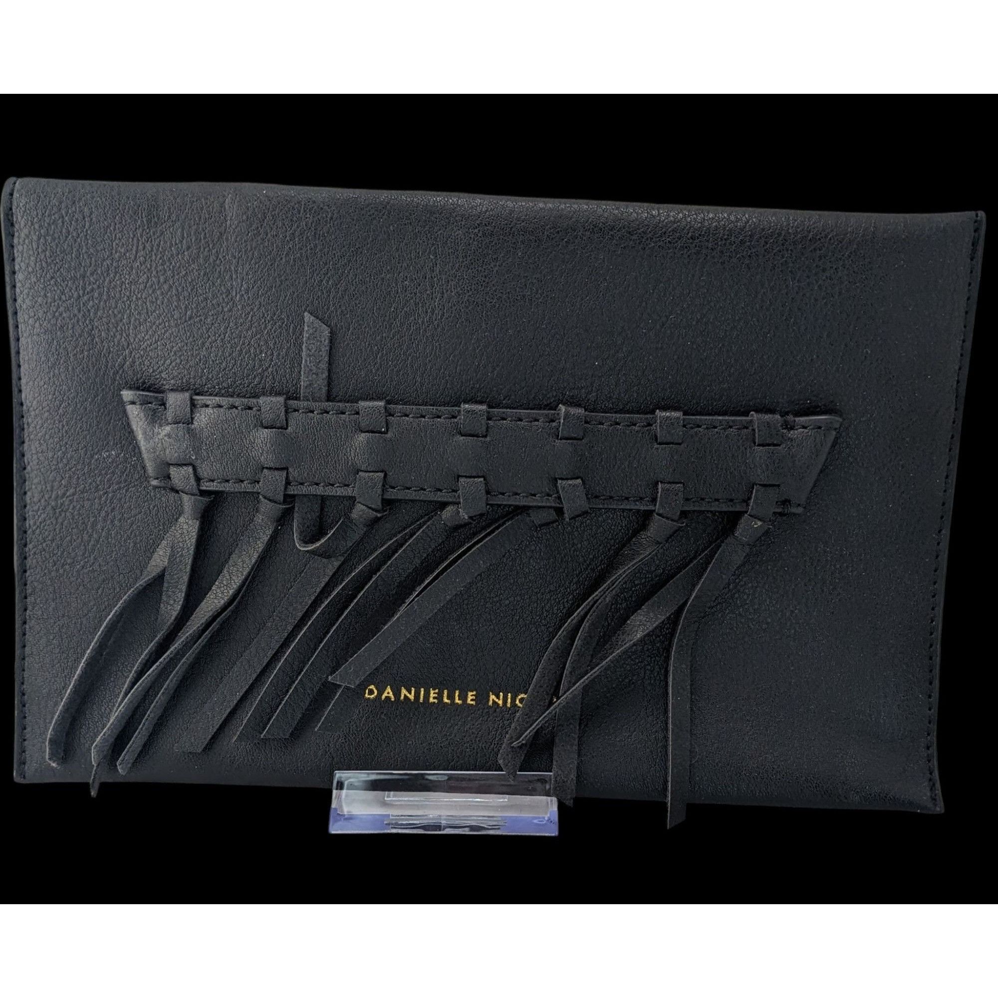 Other Danielle Nicole Black Envelope Clutch Purse With Woven Detai Size ONE SIZE - 2 Thumbnail