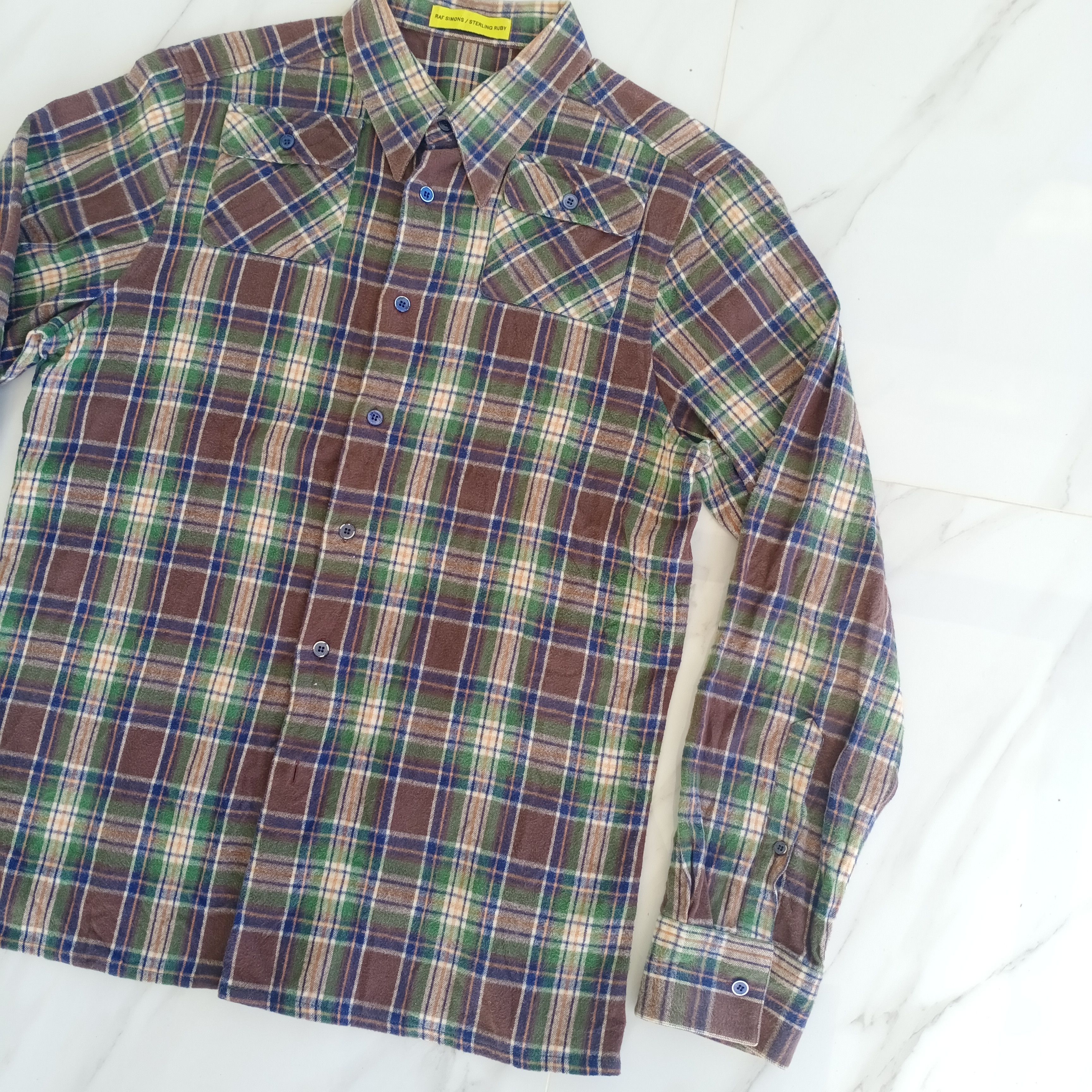 Raf Simons × Sterling Ruby Raf Simons X Sterling Ruby Check Flannel Green Brown Size US M / EU 48-50 / 2 - 5 Thumbnail