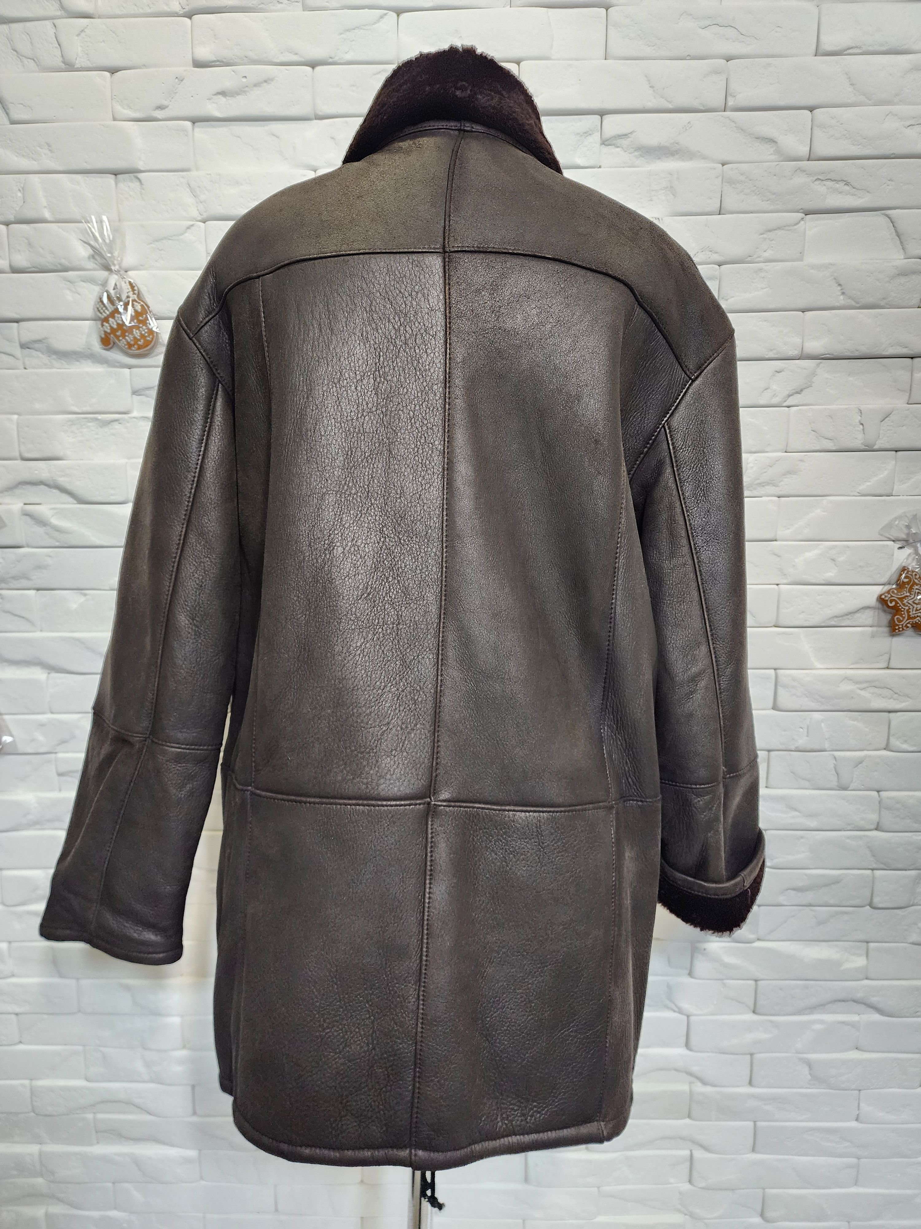 Furla Women's Brown Sheepskin Coat: Genuine Fur Size XXL / US 16-18 / IT 52-54 - 4 Thumbnail