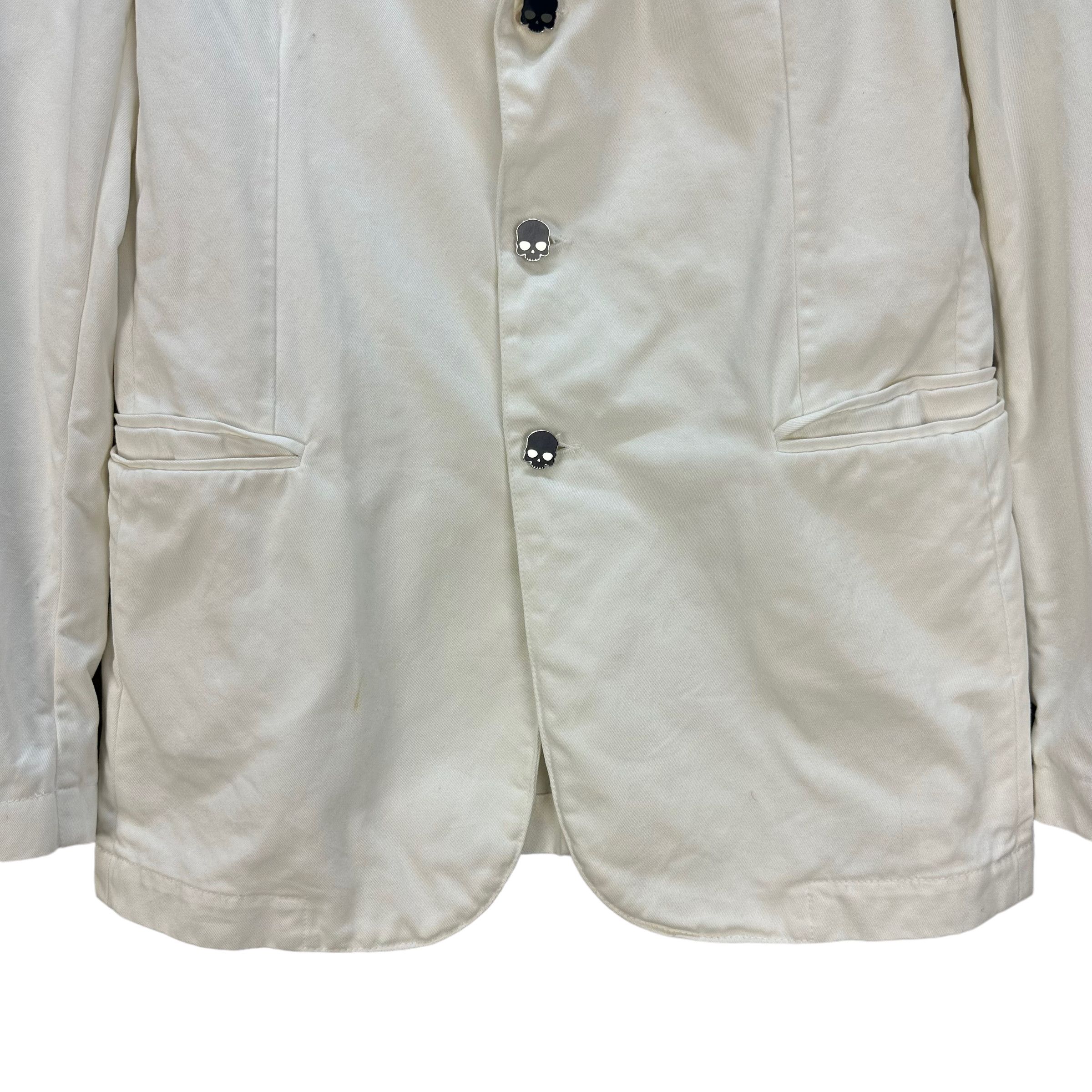 HYDROGEN HYDROGEN GIACCA DENIM SKULL BUTTON CASUAL JACKET #8184-210 Size US M / EU 48-50 / 2 - 5 Thumbnail