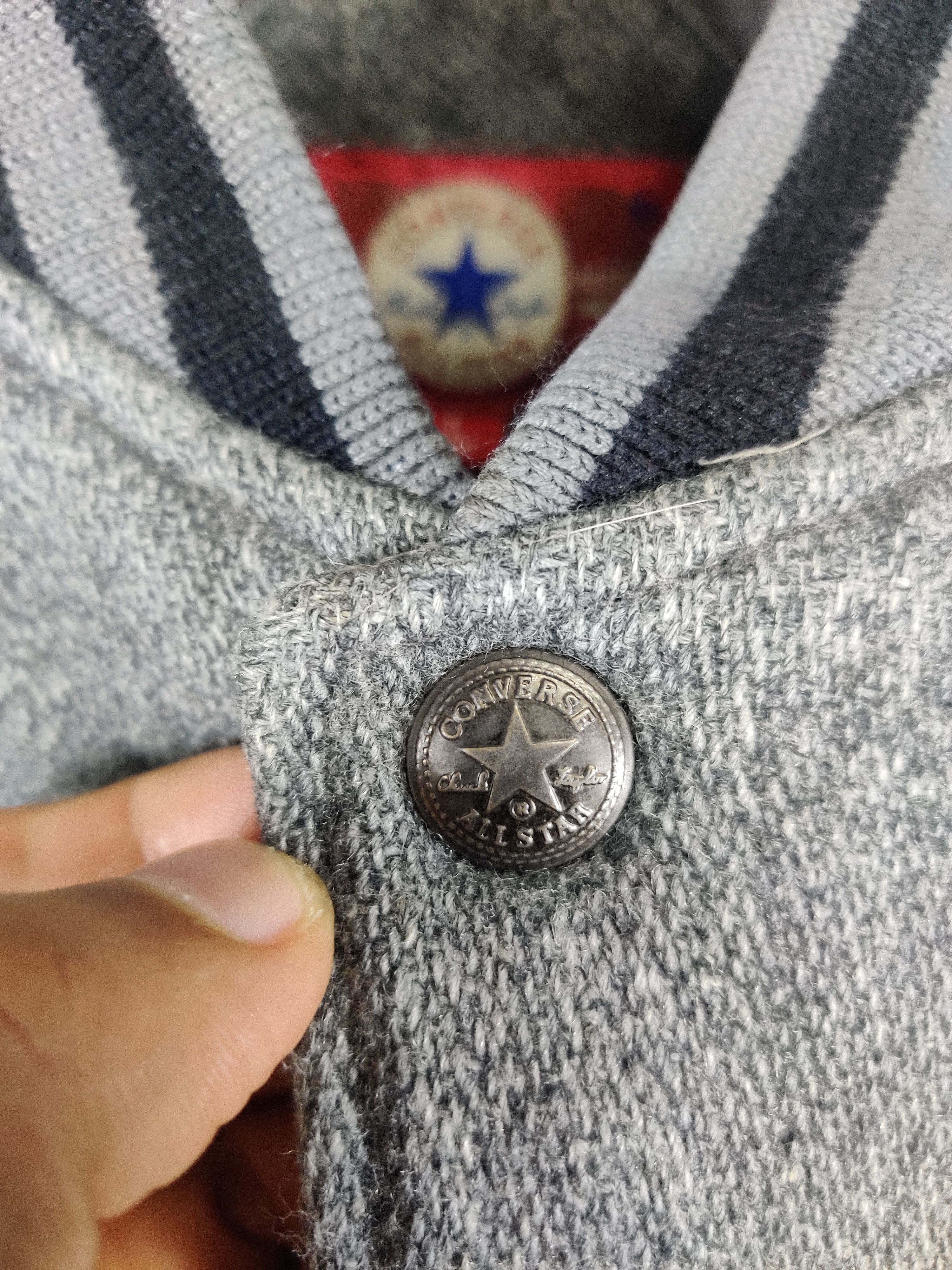 Converse Vintage 90s Converse Embroidery Varsity Leather Jacket Size US L / EU 52-54 / 3 - 8 Thumbnail