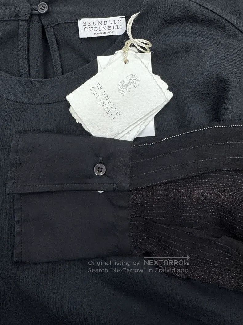 Brunello Cucinelli Brunello Cucinelli Women's Long Sleeve Shirt Size L / US 10 / IT 46 - 6 Thumbnail