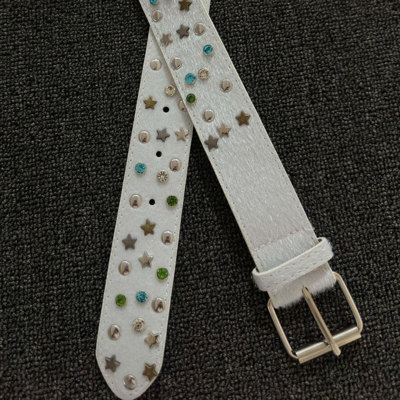 Other Horsehair Crystal Star Belt | White Gem Detail 110cm Size ONE SIZE - 4 Thumbnail