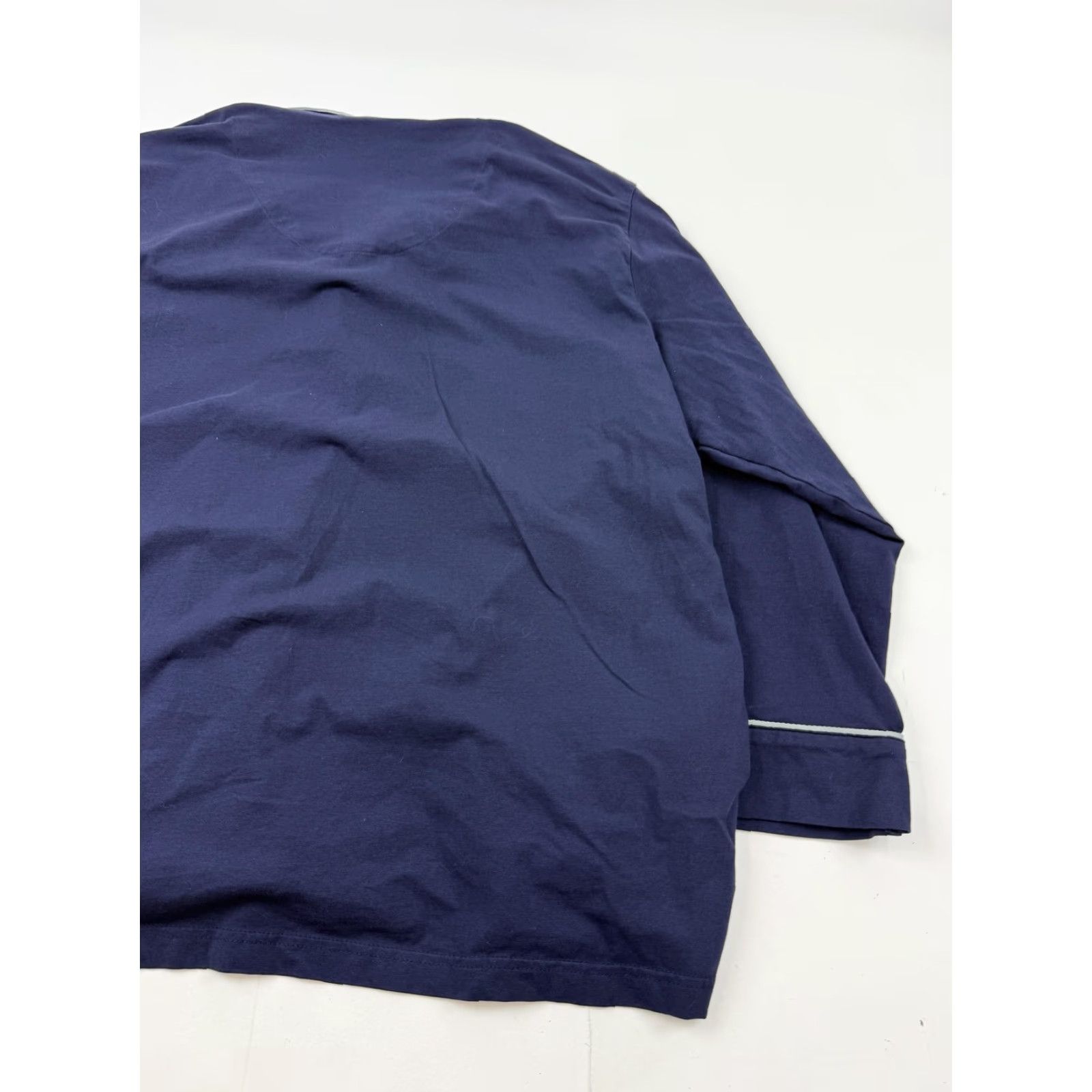 Vintage PajamaGram Pajama Top Mens XL Blue 3/4 Sleeve Button Front Piped Lounge Size US XL / EU 56 / 4 - 7 Thumbnail