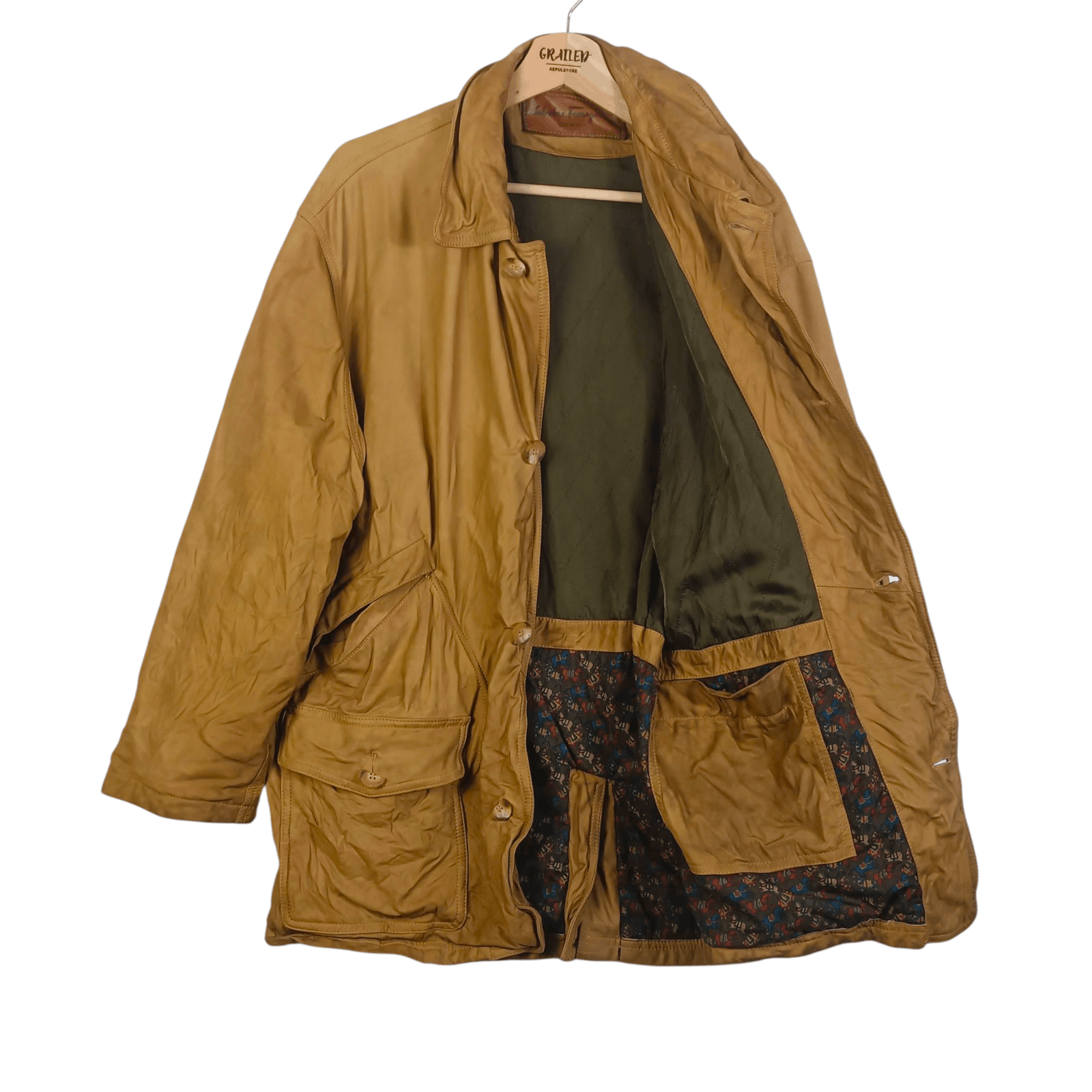 Salvatore Ferragamo 🔥Salvatore Faragamo Leather Men Jacket Size US L / EU 52-54 / 3 - 2 Thumbnail
