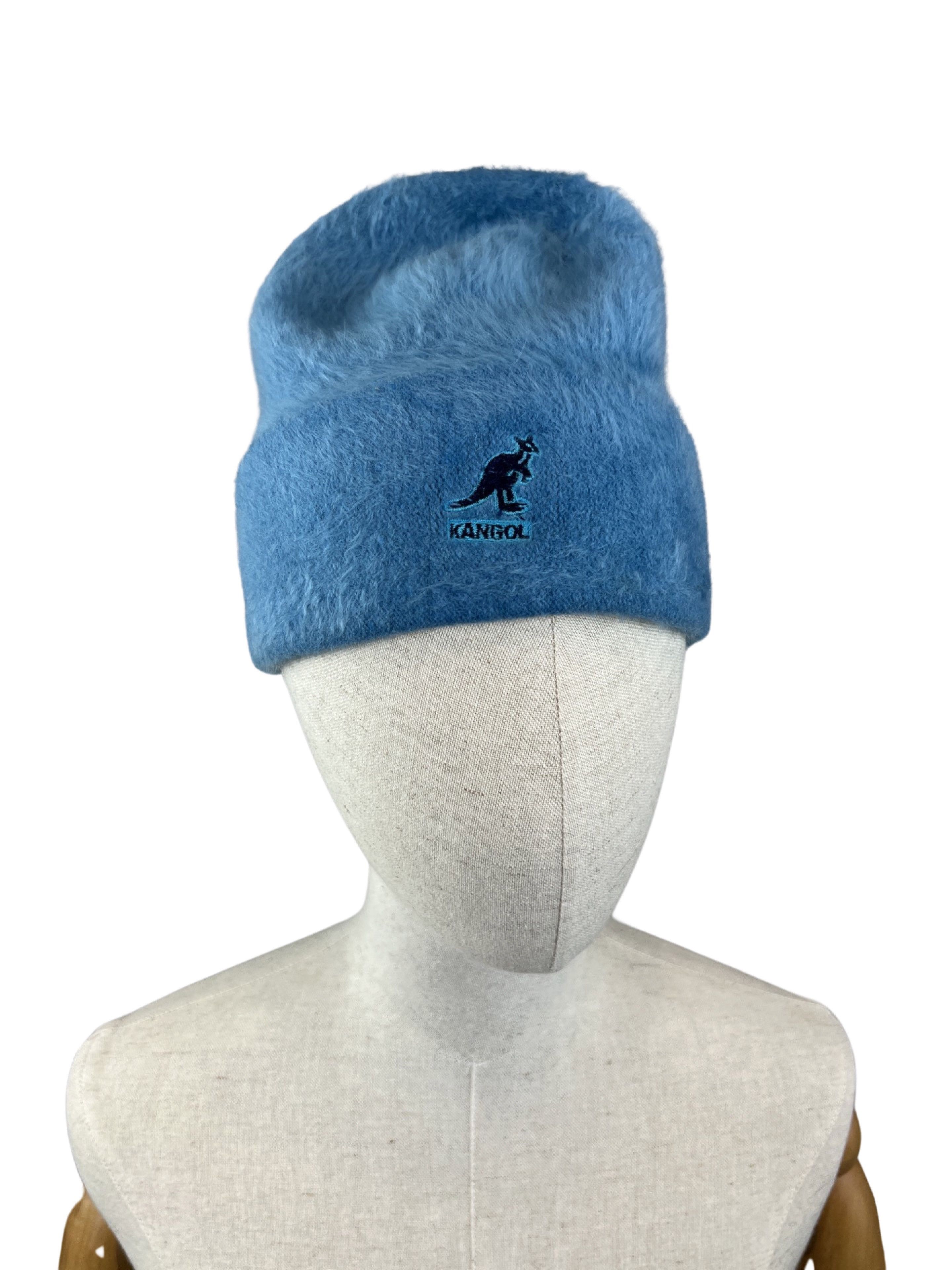 Kangol Vintage y2k Kangol Angora Mohair Blue Fuzzy Beanie Hat Size ONE SIZE - 3 Thumbnail