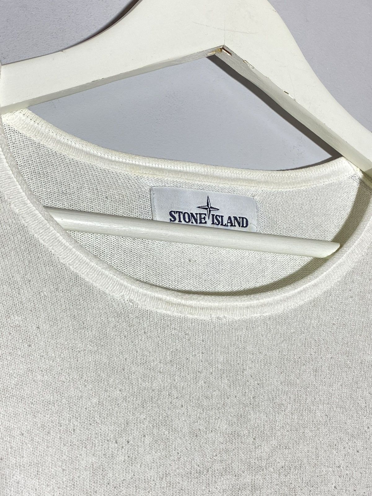 Stone Island Stone Island White Lightweaight Knit Sweater Size US L / EU 52-54 / 3 - 5 Thumbnail
