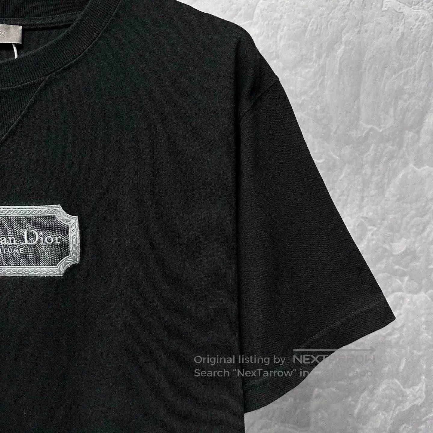 Dior christian dior logo embroidered black short sleeve. Size US XL / EU 56 / 4 - 3 Thumbnail