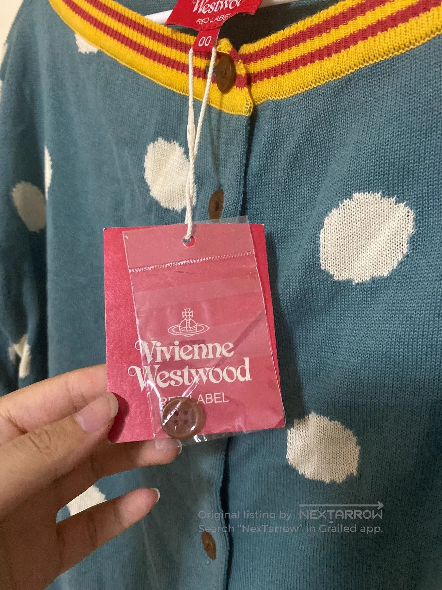 Vivienne Westwood Vivienne Westwood Puppy Blue Polka Dot Knit Coat. Size M / US 6-8 / IT 42-44 - 4 Thumbnail