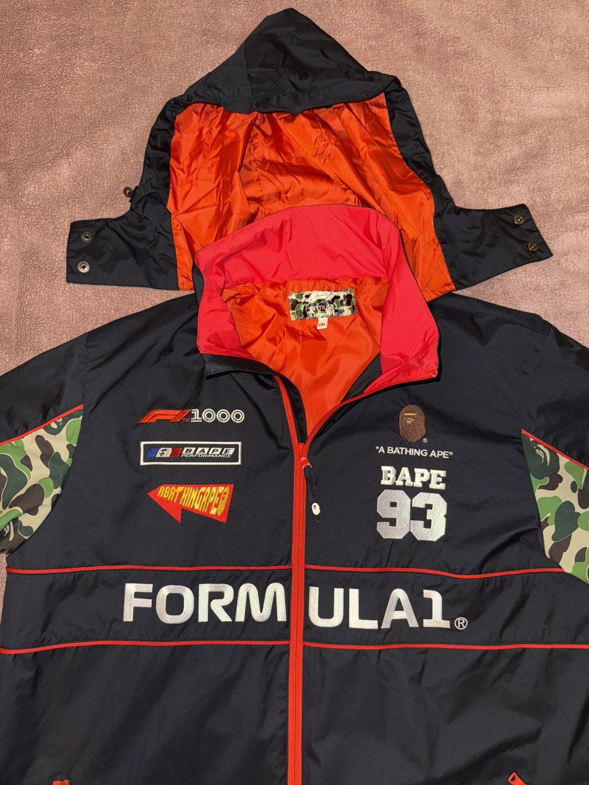 Bape BAPE x F1 1000 ABC Camo Racing Jacket Size US XXL / EU 58 / 5 - 1 Thumbnail