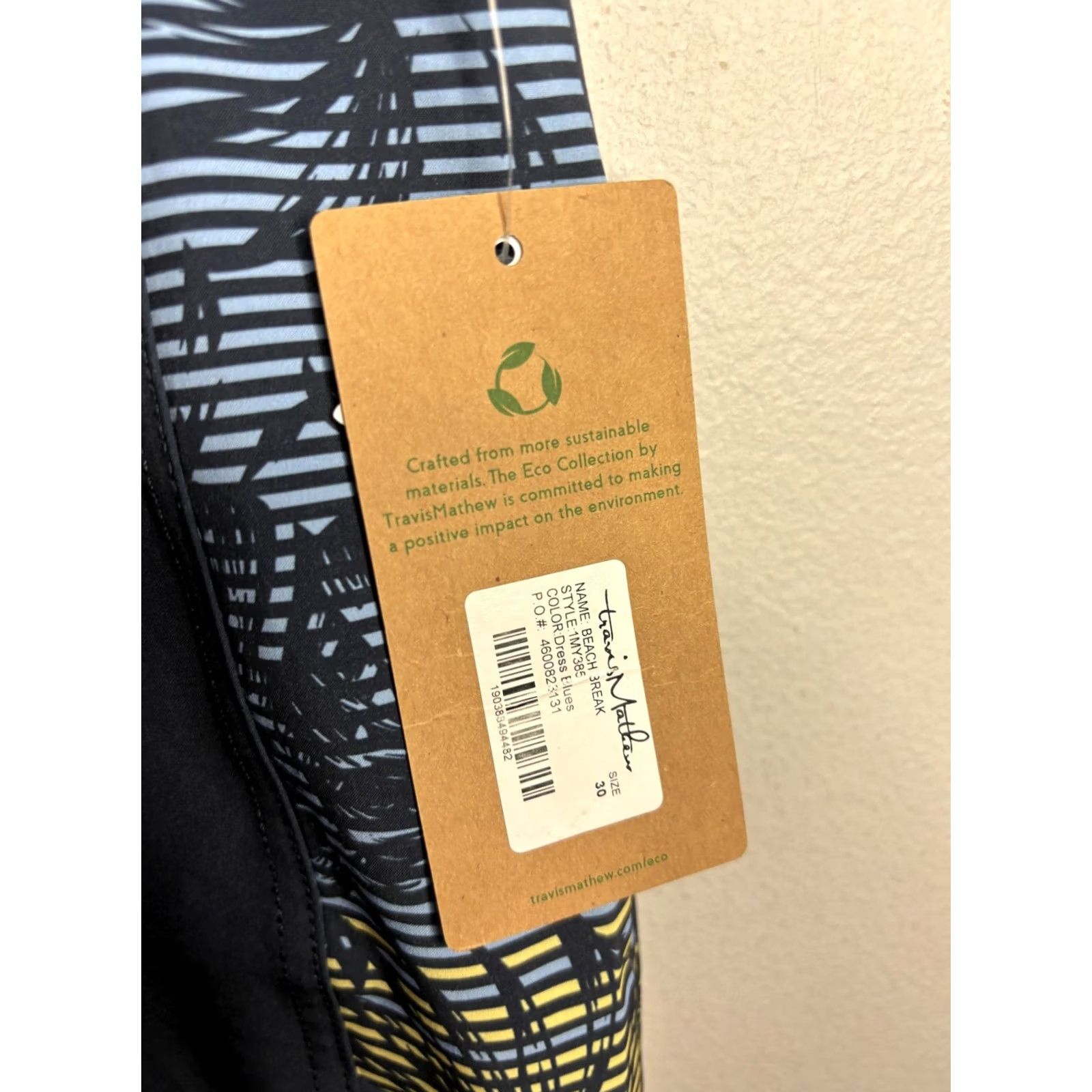 TravisMathew Travis Mathew Shorts Mens 30 Blue Board Beach Break Eco Collection Swim Trunks Size US 30 / EU 46 - 3 Thumbnail