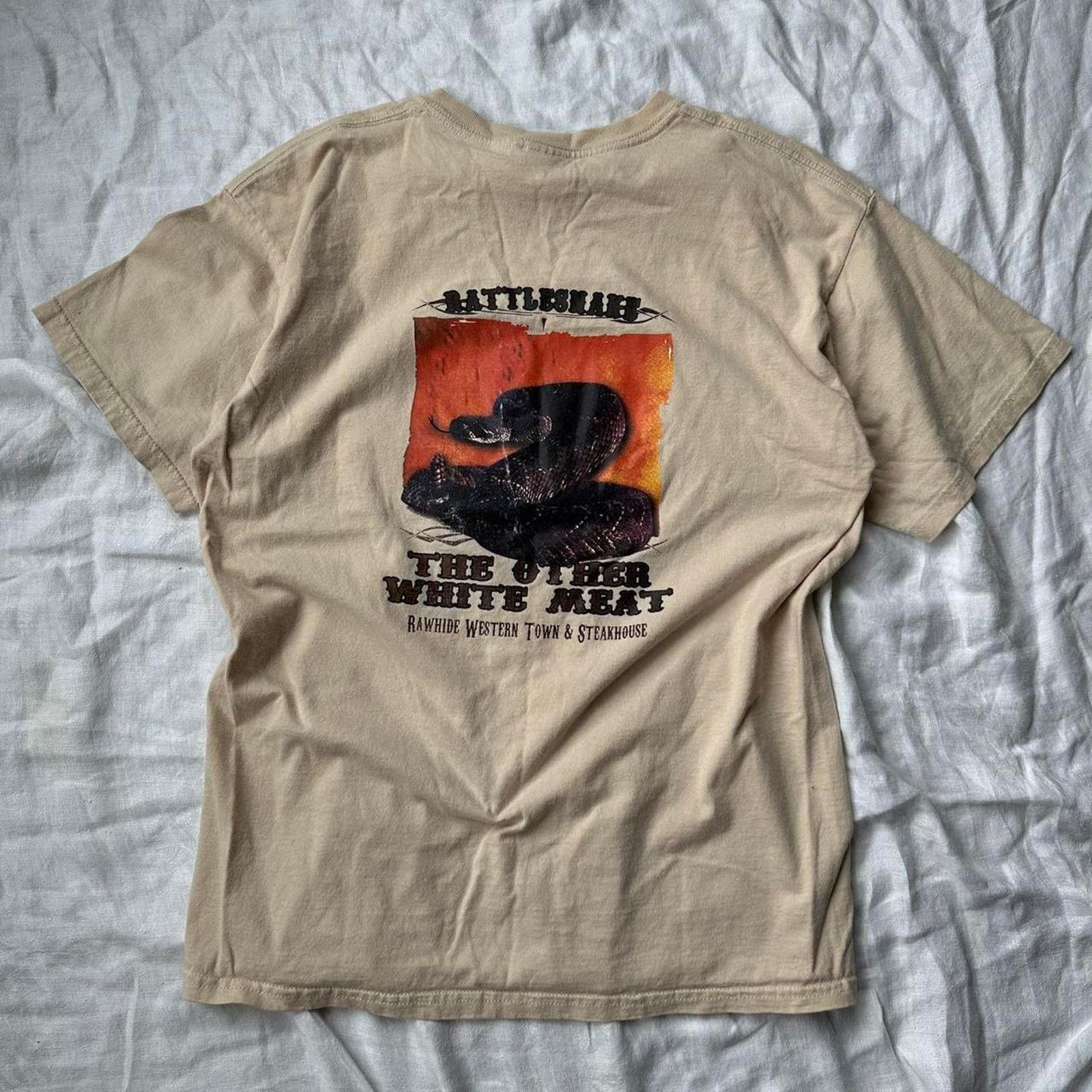 Vintage Vintage 2000s Cowboy Rawhide Rattlesnake Western Graphic Tee Size US L / EU 52-54 / 3 - 3 Thumbnail