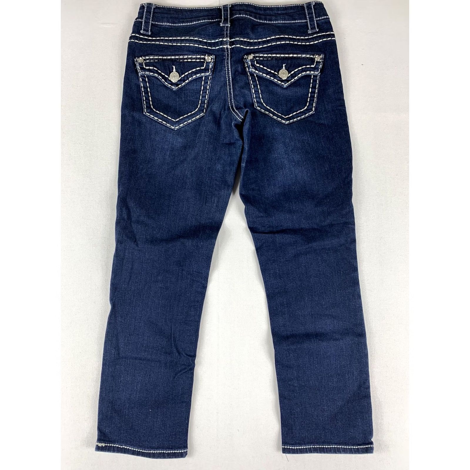 Vintage Knox Rose Skinny Crop Jeans Denim Capri Blue Size 2 28x25 Women Size 26" / US 2 / IT 38 - 6 Thumbnail