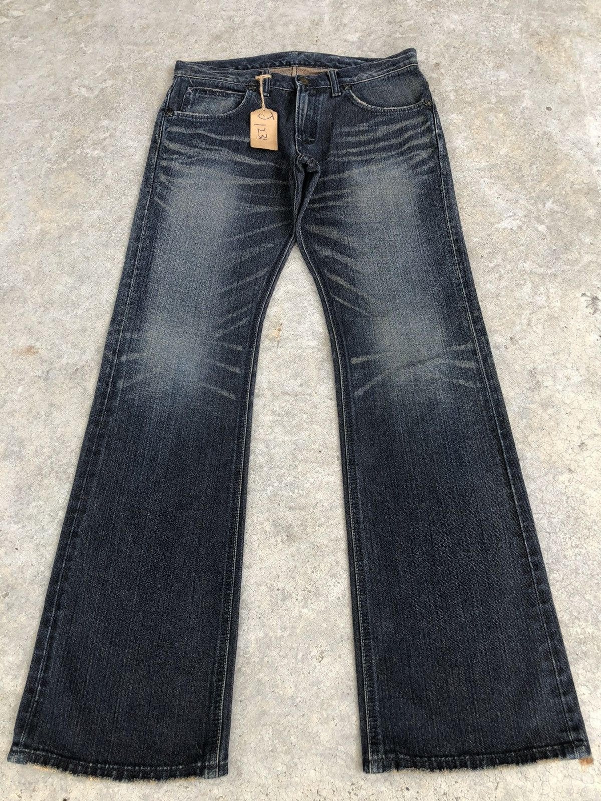 Japanese Lee Flared Jeans Distressed Denim