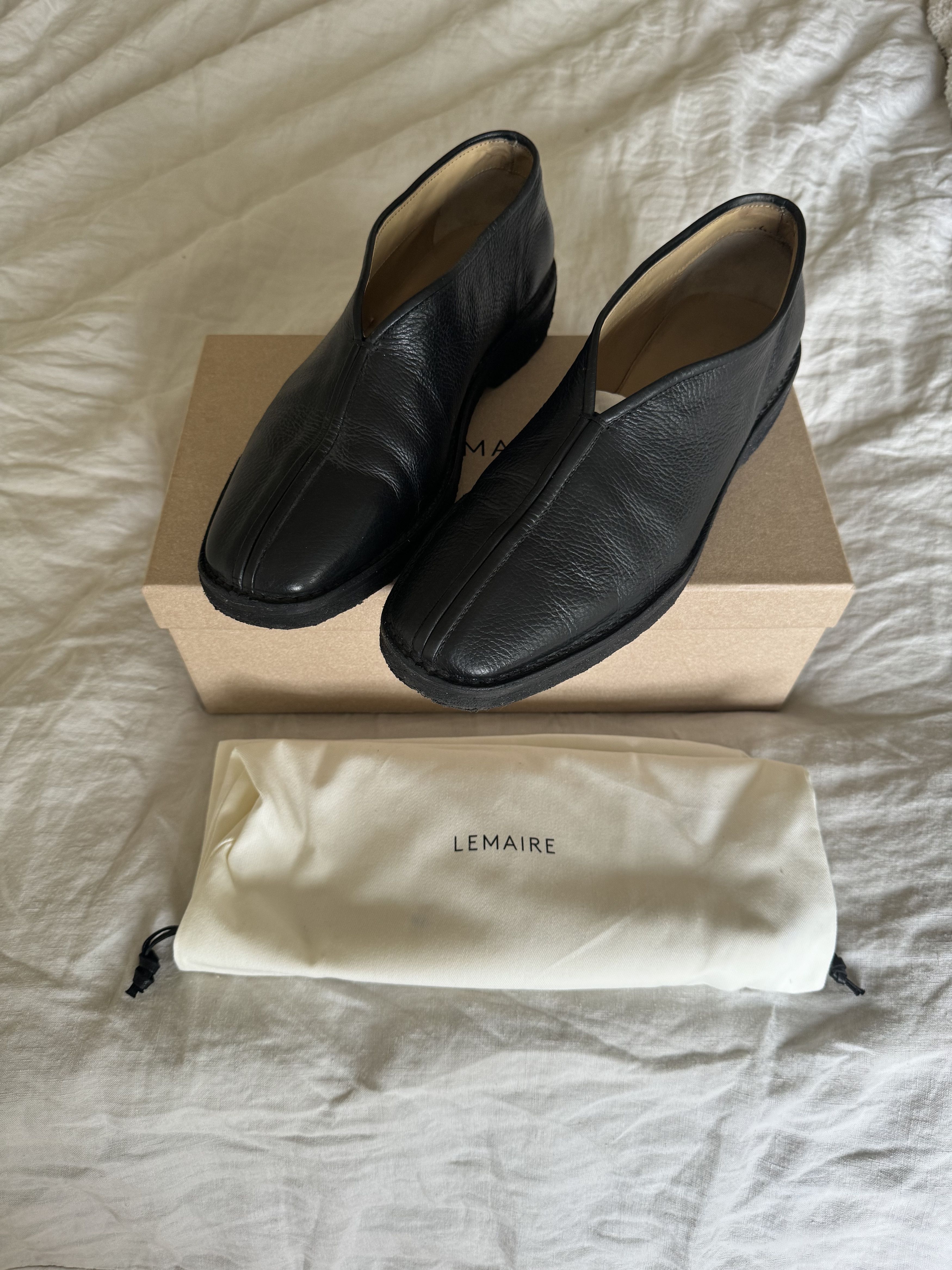 image of Lemaire Chinese Slippers in Black, Men's (Size 10)
