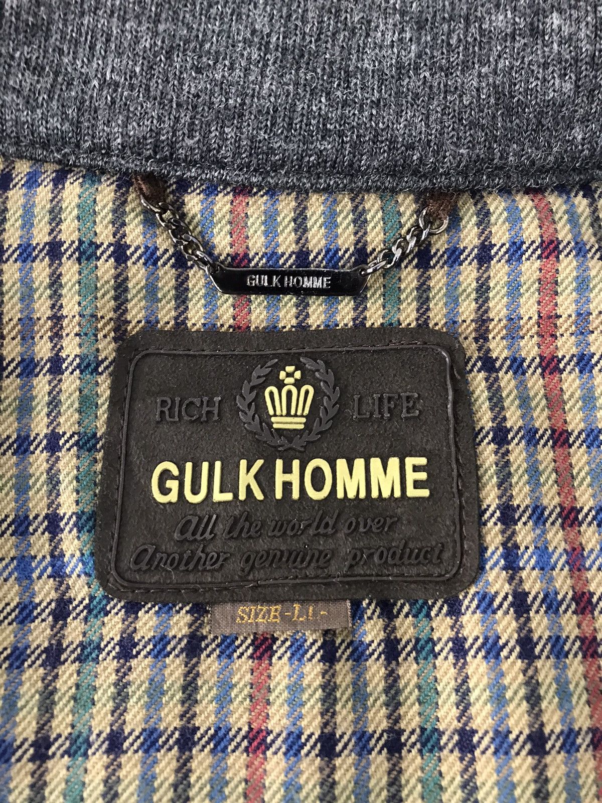 Japanese Brand Vintage Gulk Homme Bomber Jacket Wool Double Pocket Style Size US L / EU 52-54 / 3 - 9 Thumbnail