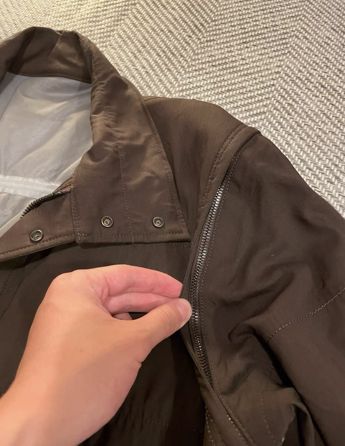 Number (N)ine Brown XL Lightweight Button-Up Jacket Size US XL / EU 56 / 4 - 2 Thumbnail