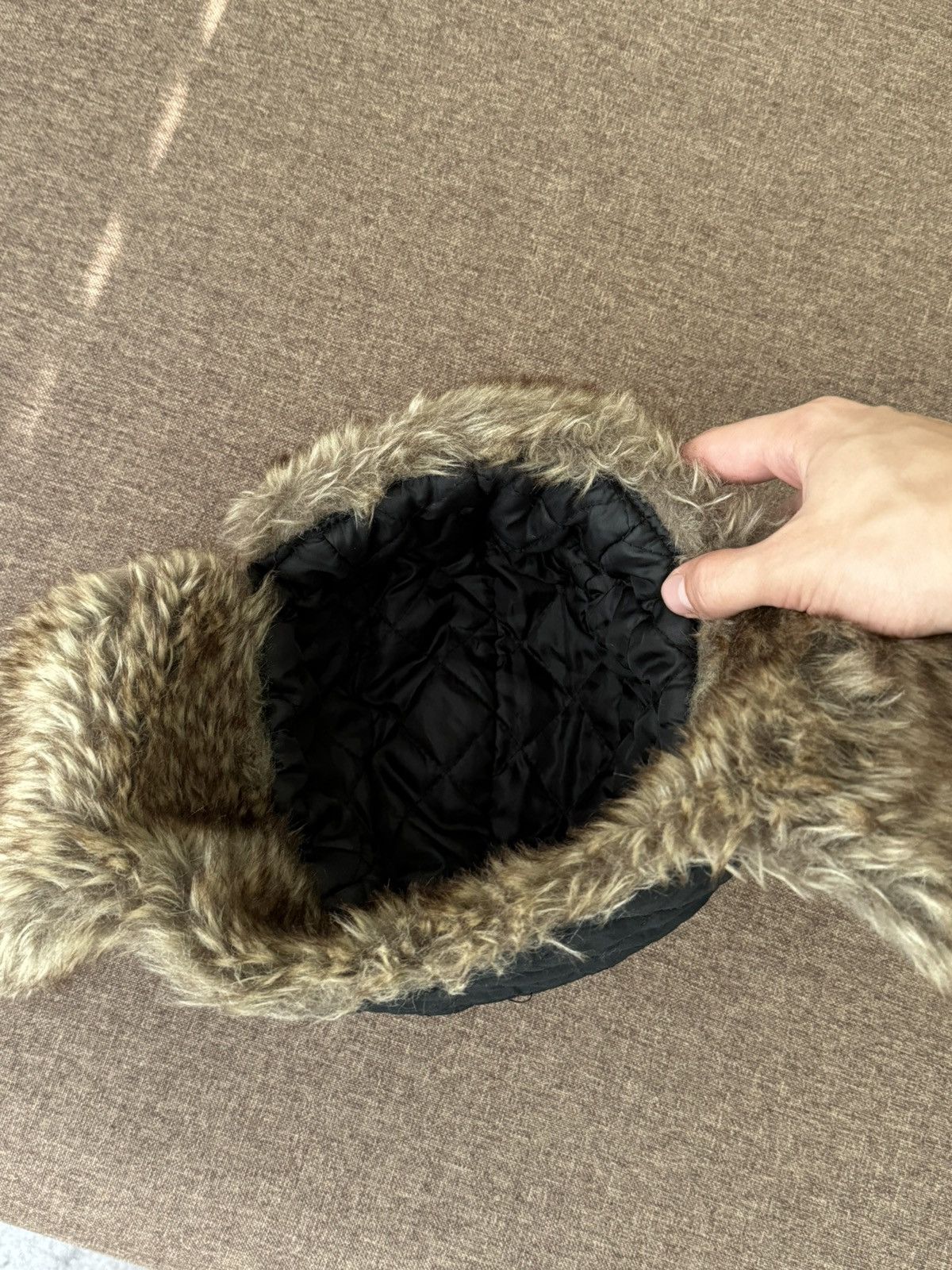 Japanese Brand Vintage Y2K fuzzy fur ushanka hat punk Japanese Size ONE SIZE - 5 Thumbnail