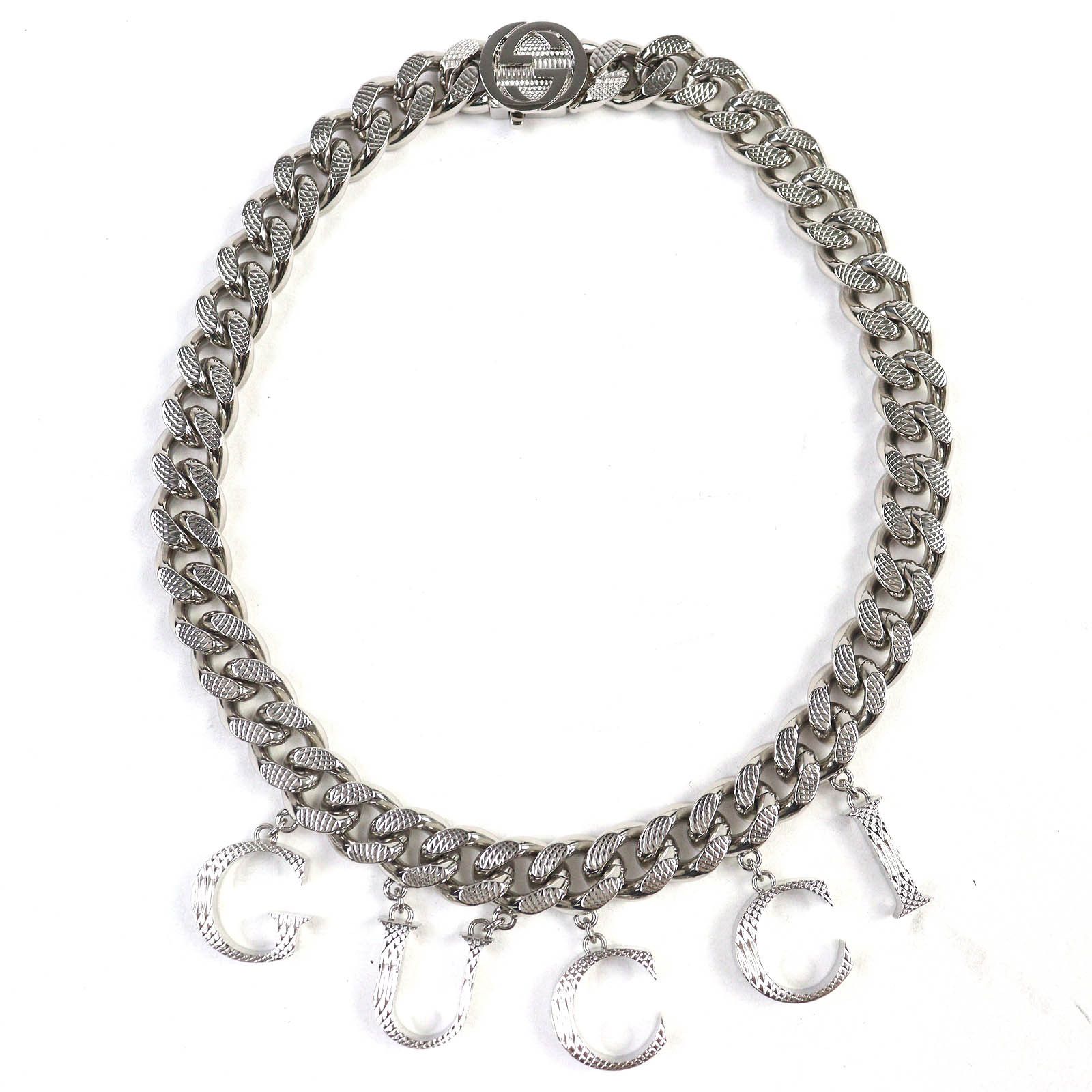 Gucci Gucci Gucci Script Logo Interlocking G Necklace Accessories Metal Necklace 675769 DUTY FREE for USA Size ONE SIZE - 1 Thumbnail