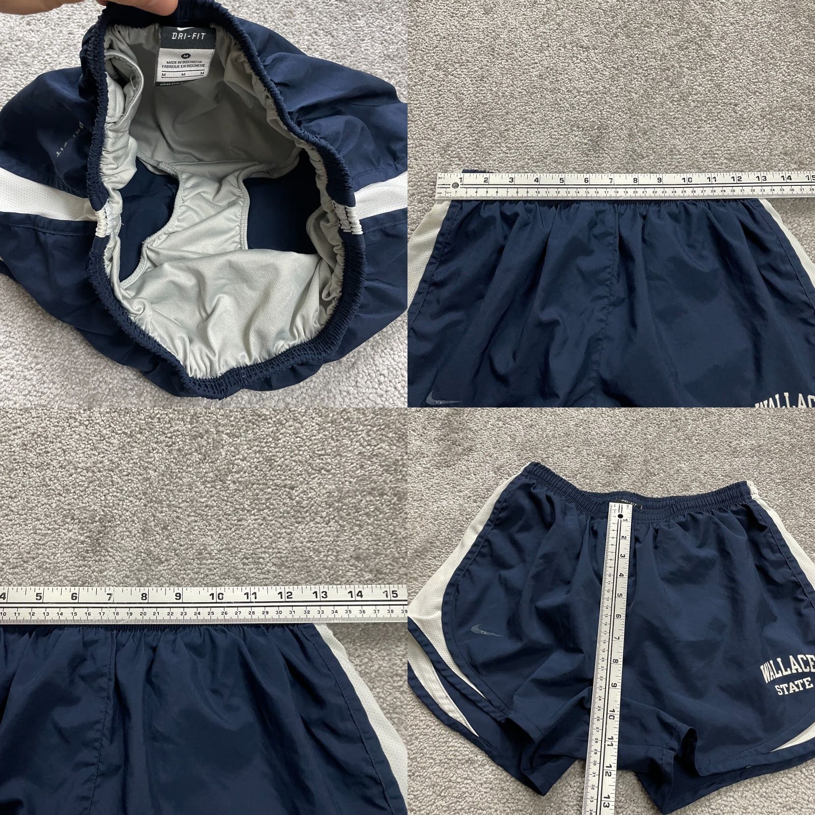 Nike Nike Dri Fit Active Shorts Womens Medium Blue Elastic Waist Pockets 26x3 Size 32" / US 10 / IT 46 - 8 Thumbnail