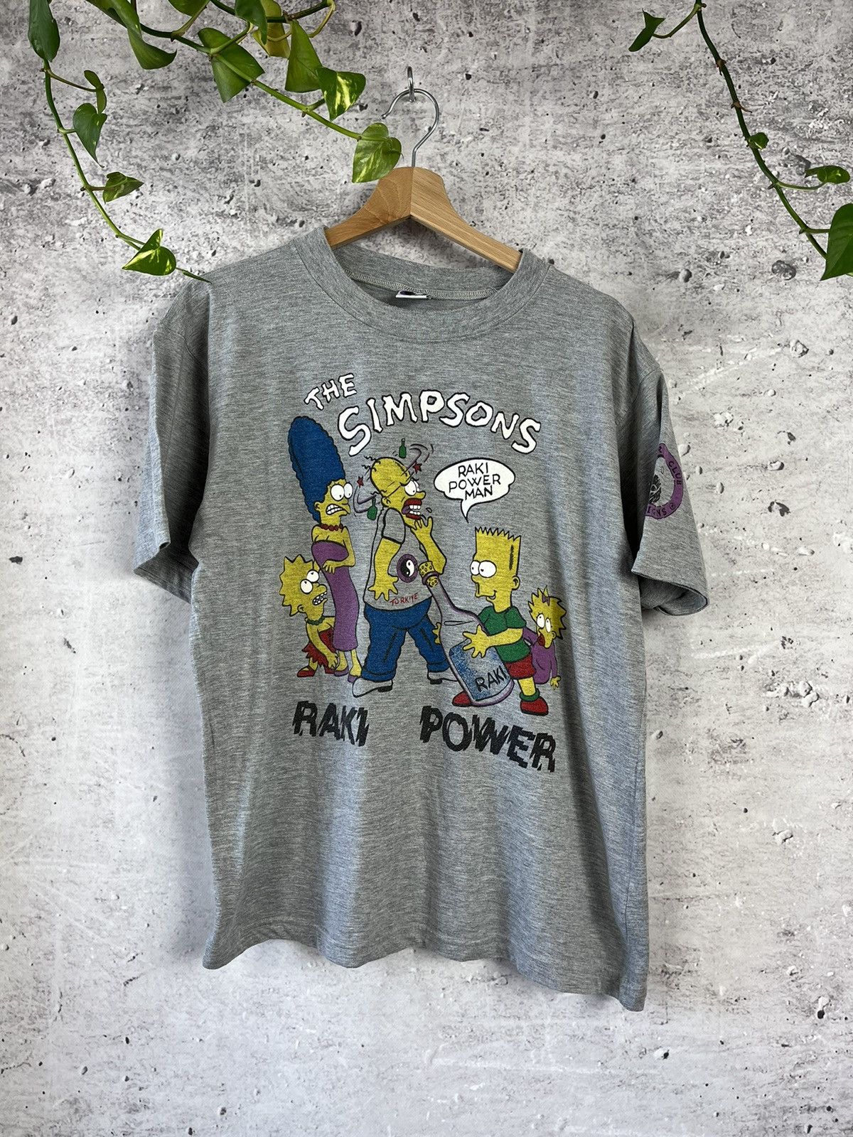 The Simpsons × Vintage The Simpsons - Raki Power Vodka Buzz Vintage T-shirt (N) Size US L / EU 52-54 / 3 - 1 Thumbnail