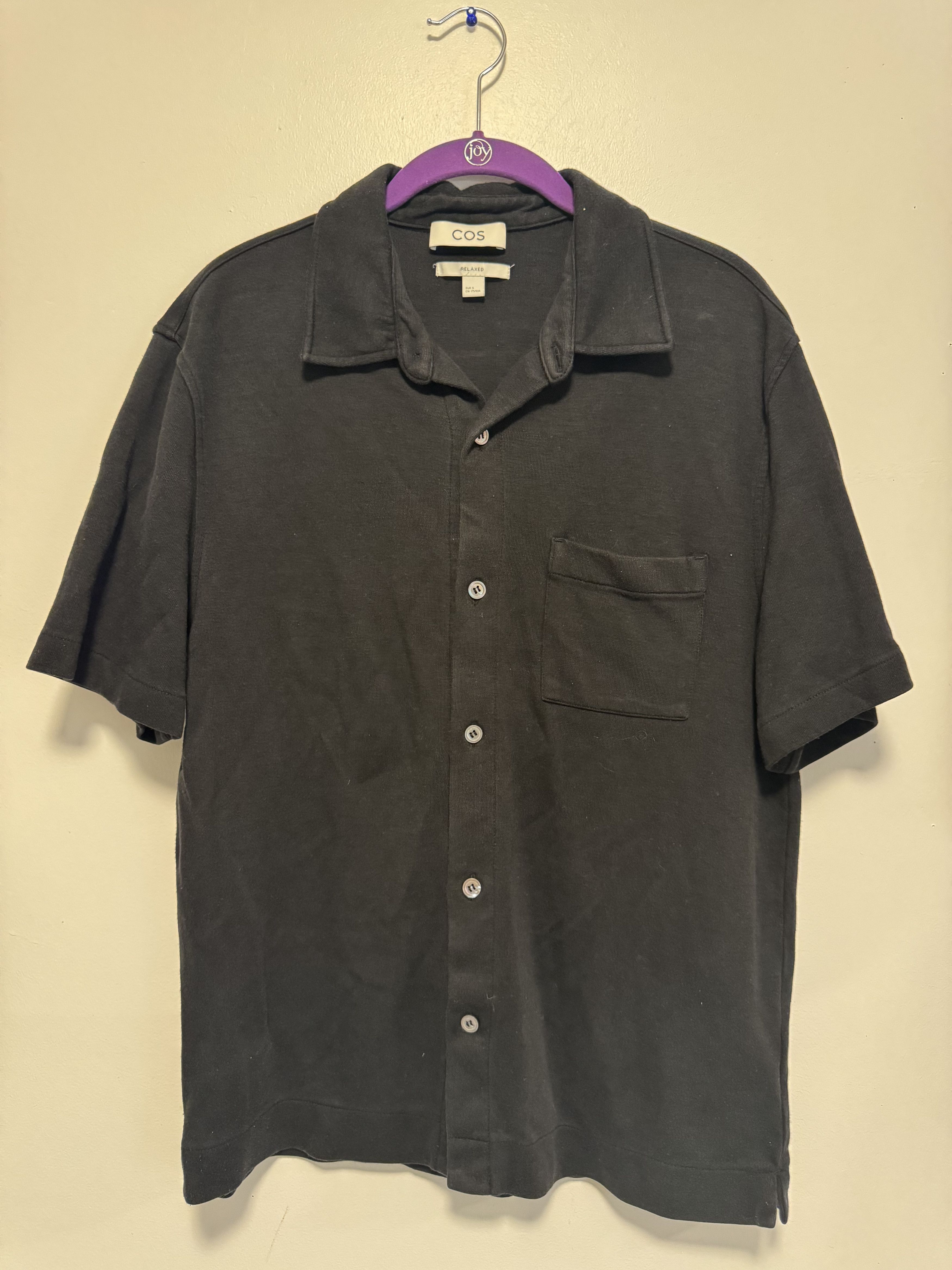Cos COS Black S/S button down Size US M / EU 48-50 / 2 - 1 Thumbnail