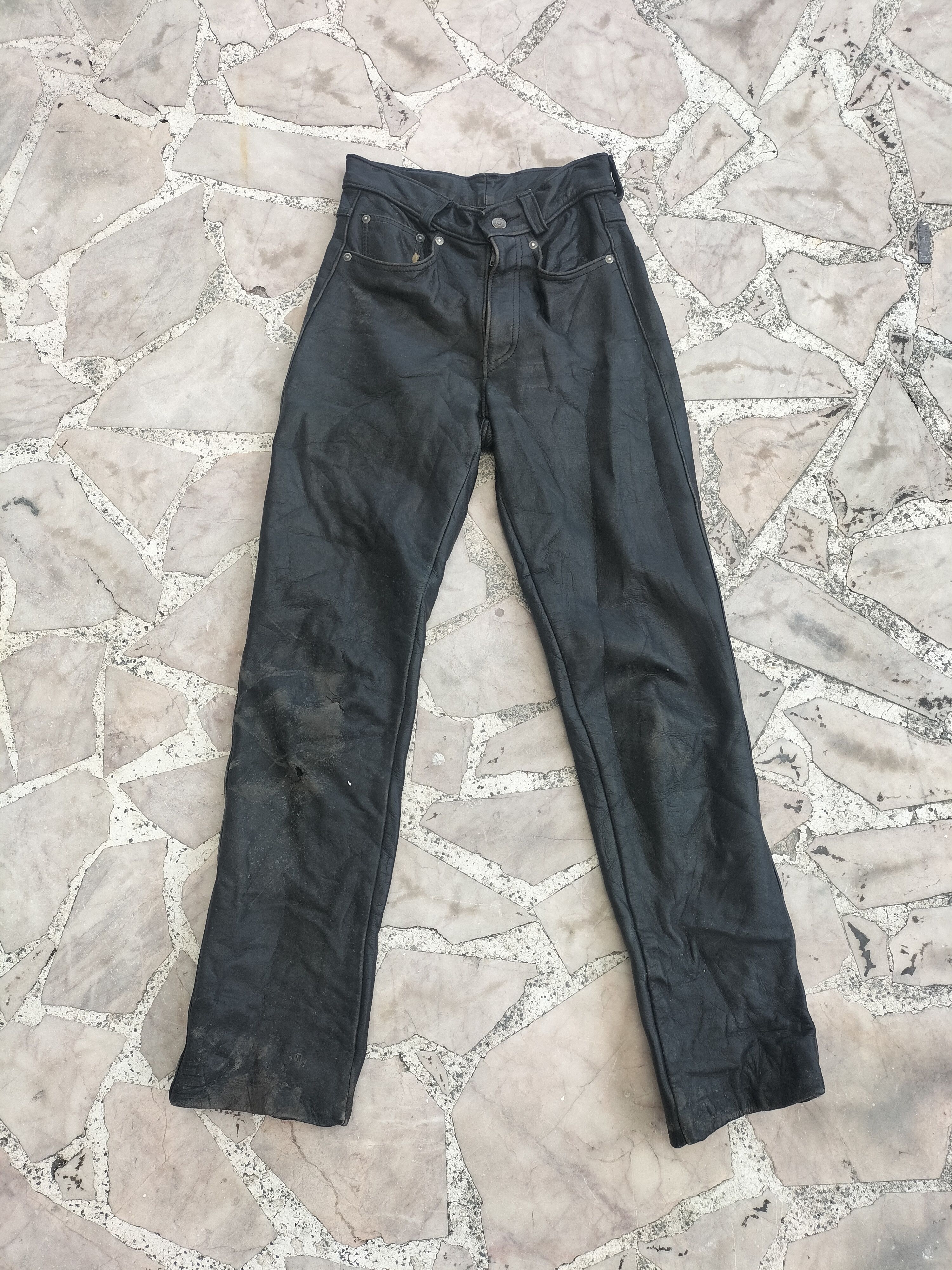 Schott Schott Genuine Leather Leather Pants Vintage Size 26" / US 2 / IT 38 - 1 Thumbnail