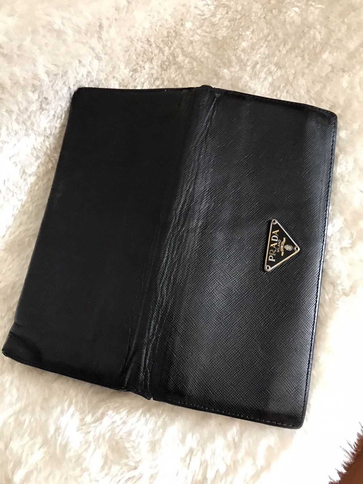 Prada × Vintage PRADA Wallet Black Leather Size ONE SIZE - 4 Thumbnail