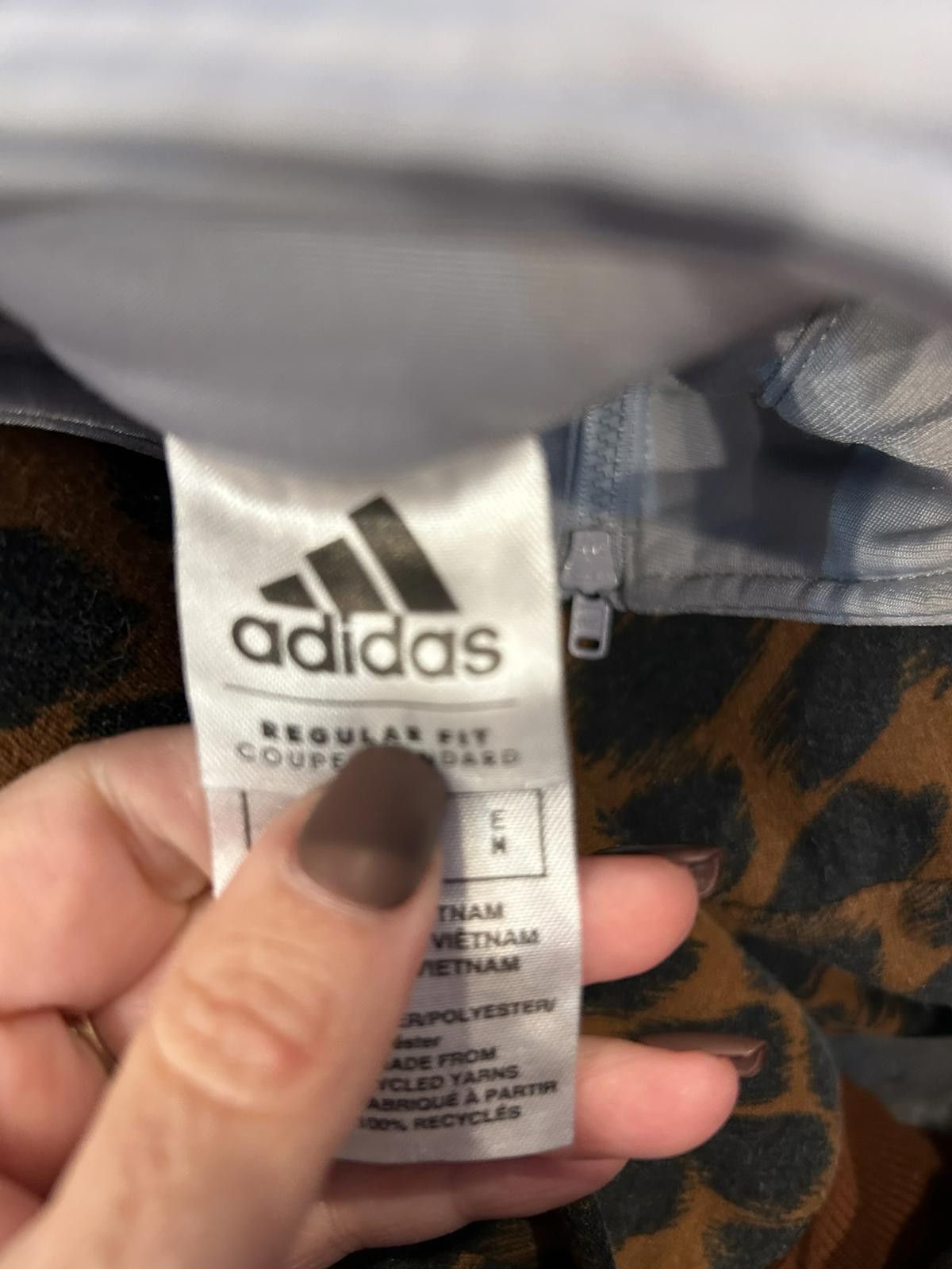 Adidas Adidas Gray Track Jacket with White Stripes and Logo Size US M / EU 48-50 / 2 - 6 Thumbnail
