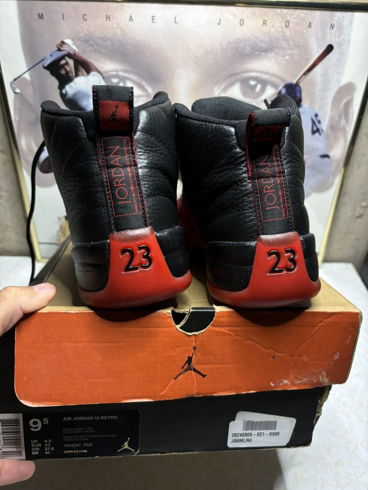 Jordan Brand Air Jordan 12 Retro 2016 Flu Game 2016 Size US 9.5 / EU 42-43 - 7 Thumbnail