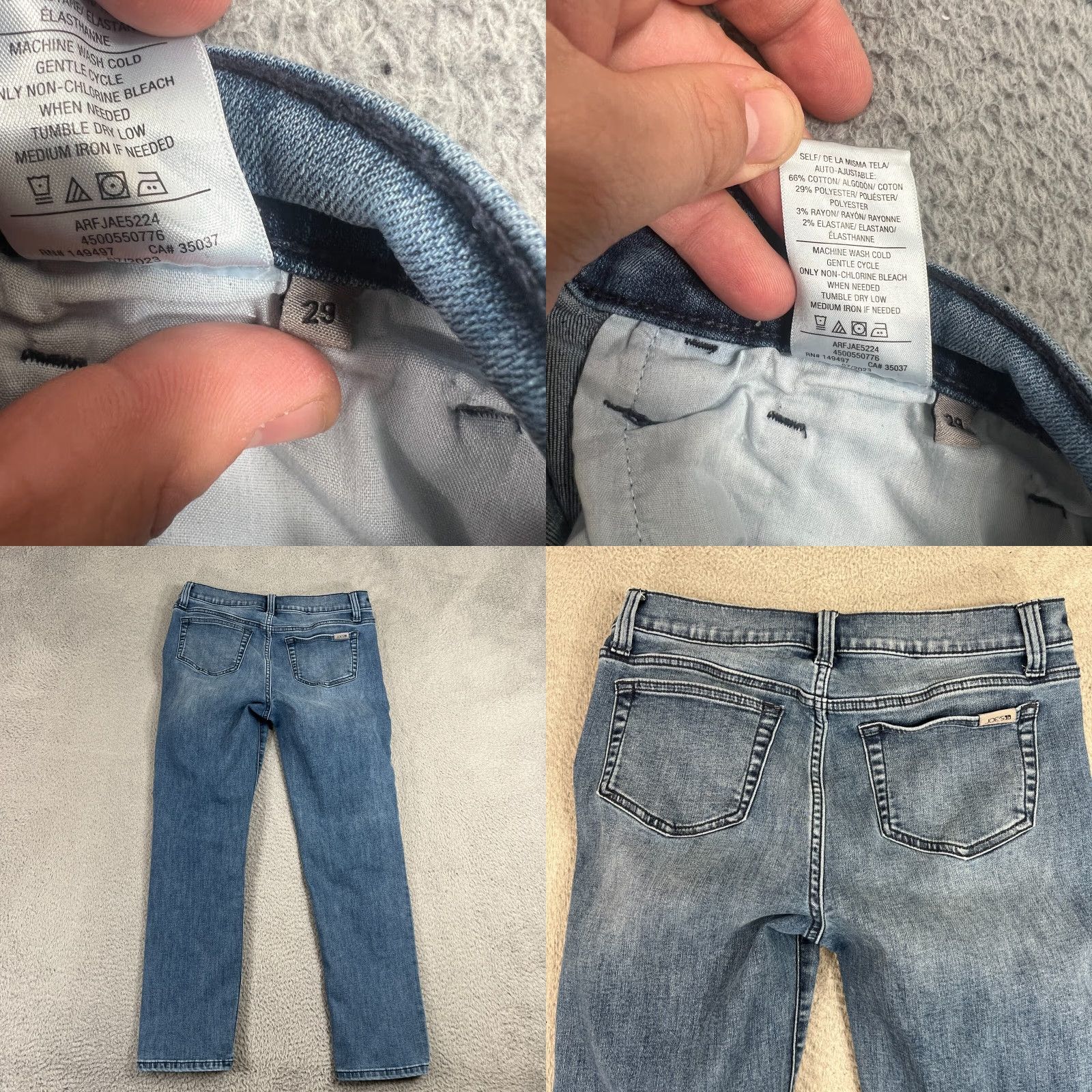 Vintage VINTAGE Joe's Jeans Women's 29 Janet Denim Mid Rise Straight Ankle Pants Blue 2000s Size 29" - 8 Thumbnail