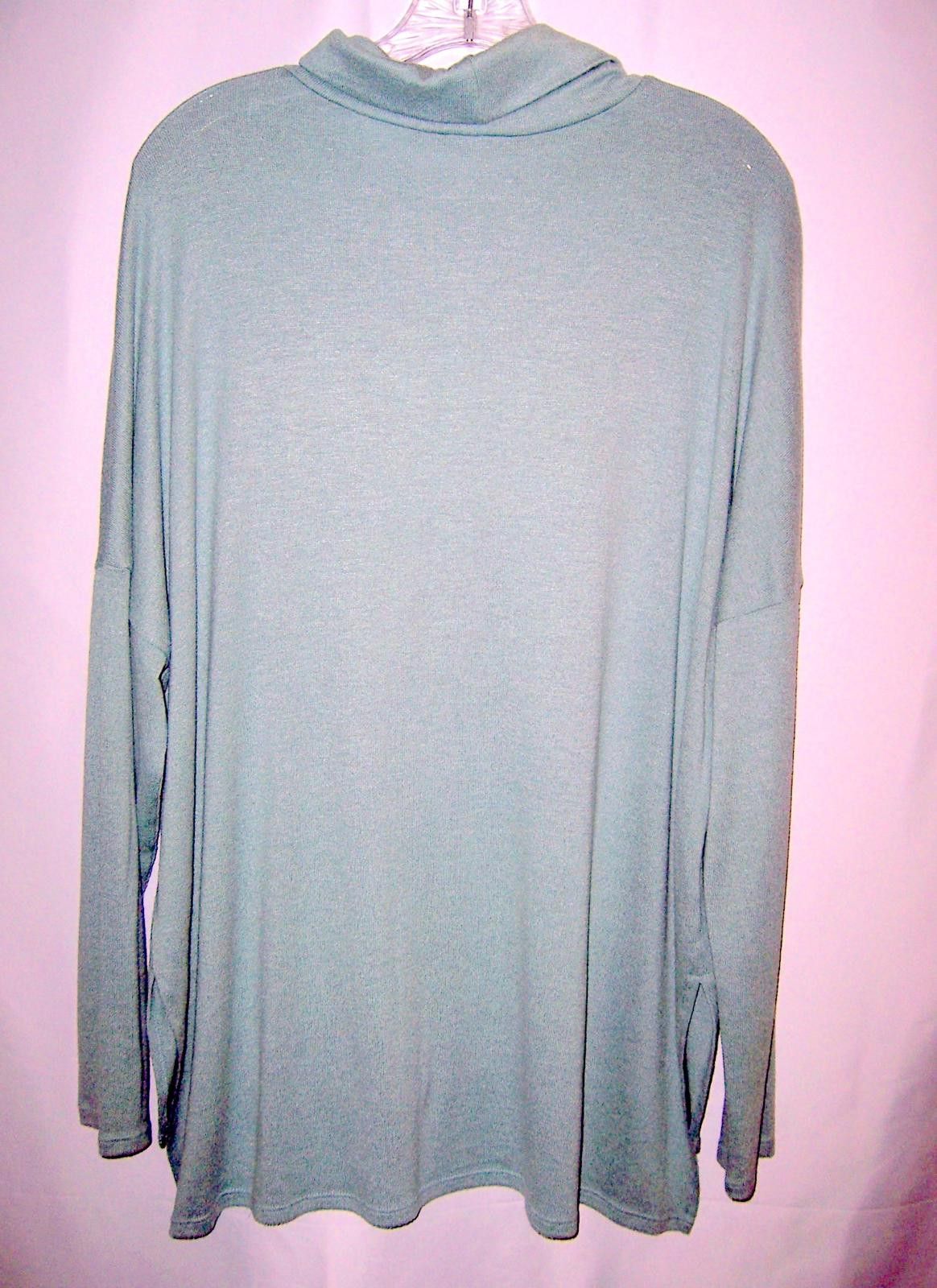 Lucky Brand Lucky Brand Mock Turtle Neck Hi Lo Knit Tunic -French Blue-M Size M / US 6-8 / IT 42-44 - 4 Thumbnail