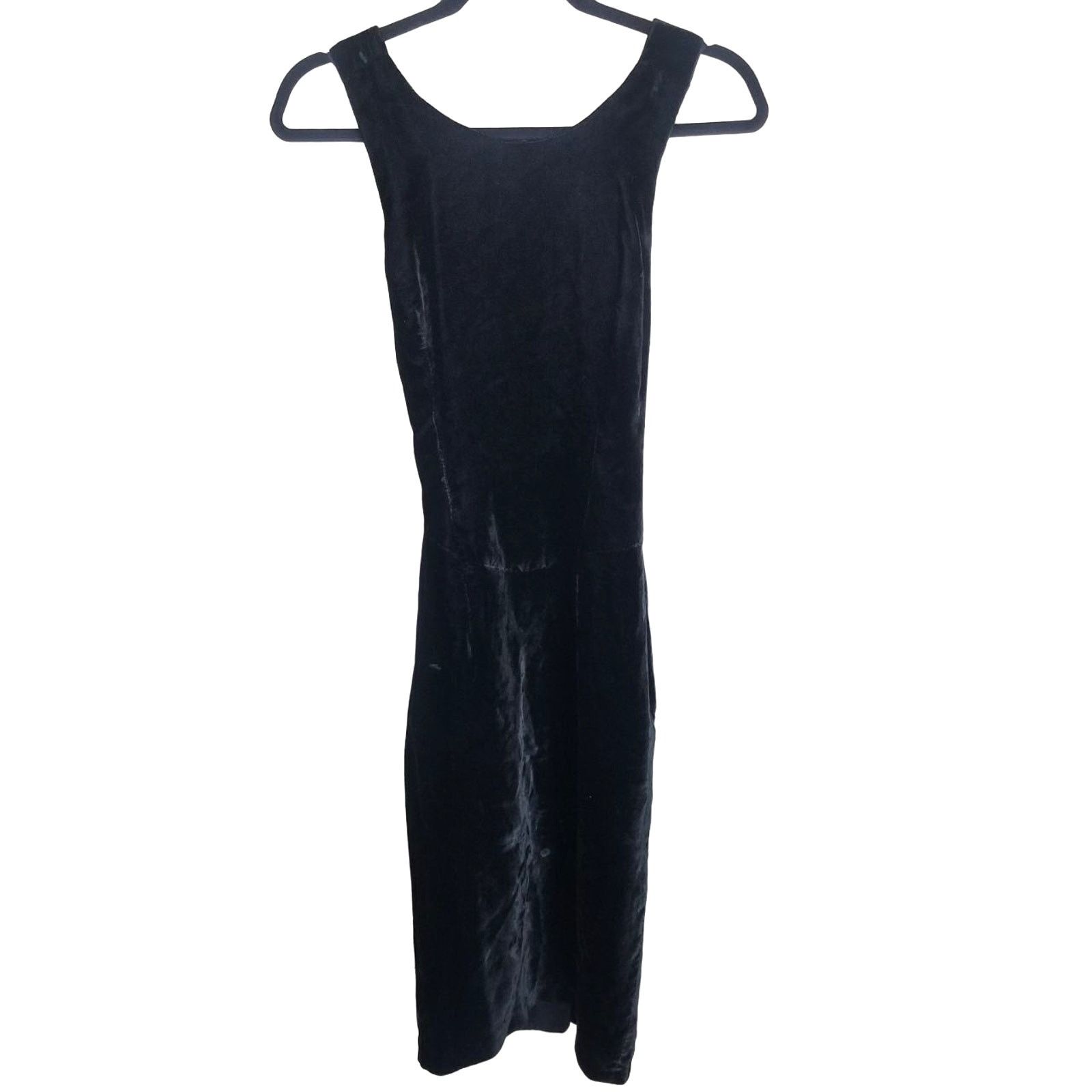 Jessica McClintock Vintage Jessica McClintock Velvet Midi Dress Fairy Grunge Size S / US 4 / IT 40 - 2 Thumbnail