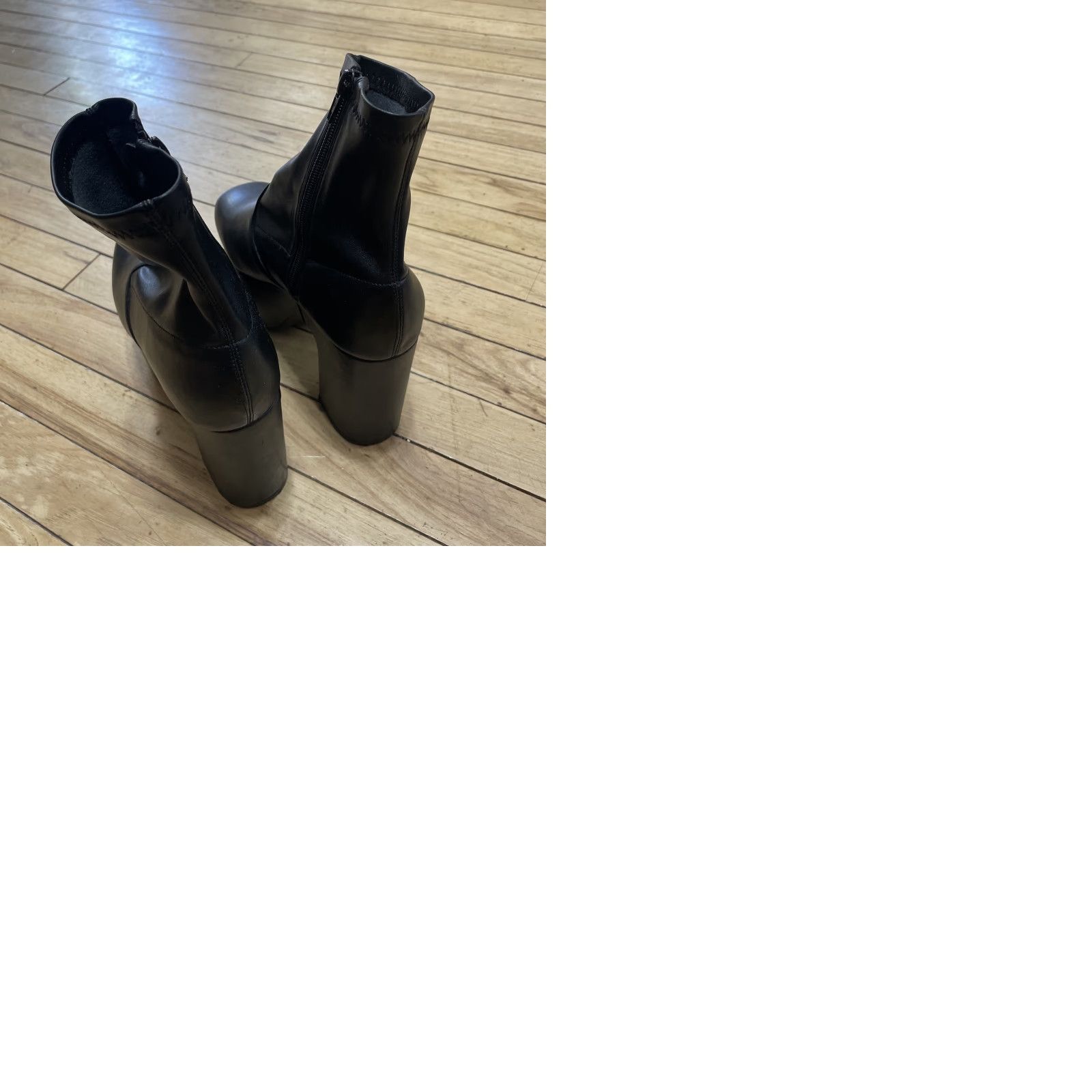 Vintage Harajuku C S. T&P Platform High Heels Black Zip Booties Women 8 Goth Rave Street Size US 8 / IT 38 - 12 Thumbnail