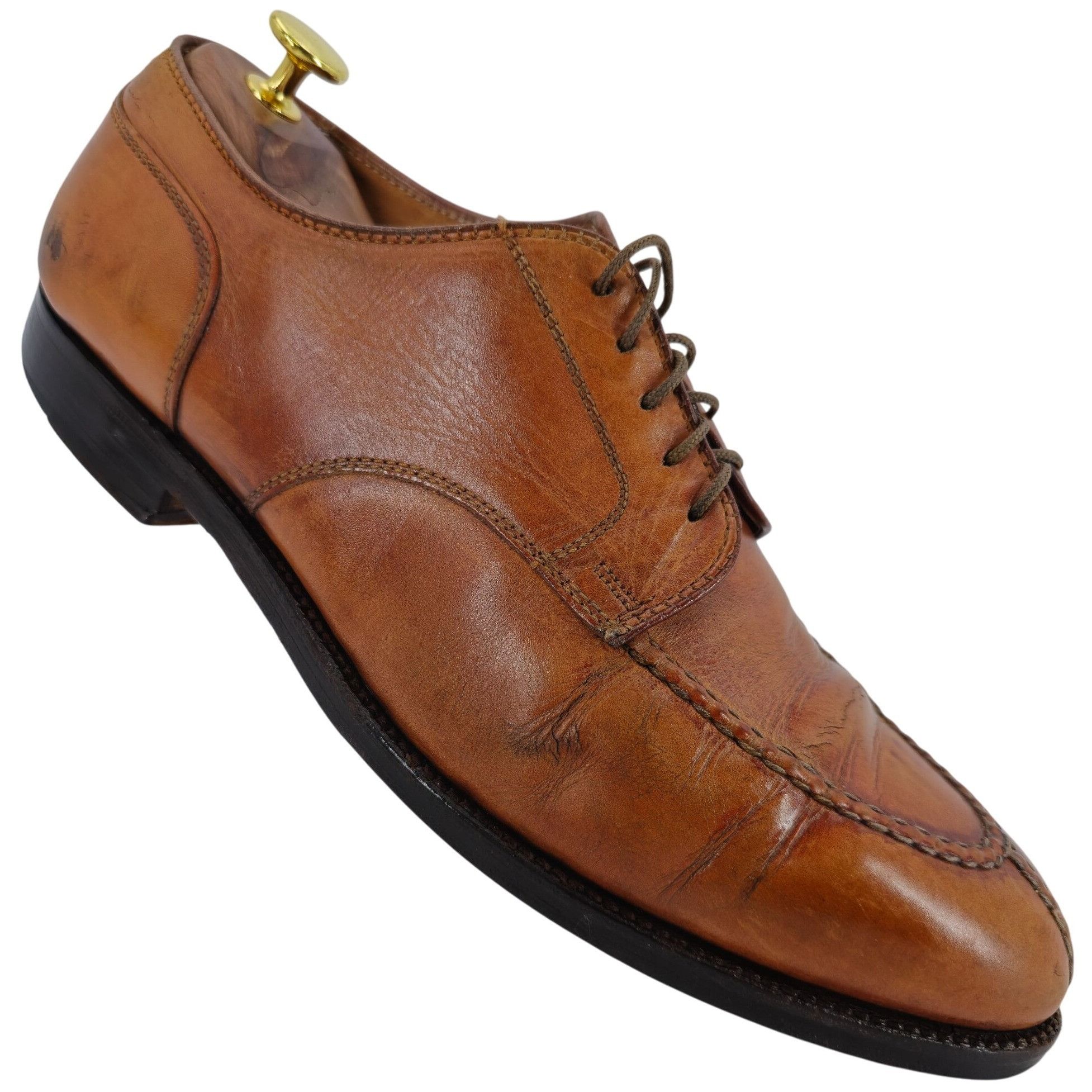Alden Alden 962 Norwegian Front Blucher Burnished Tan Calf Leather Size US 11 / EU 44 - 1 Thumbnail