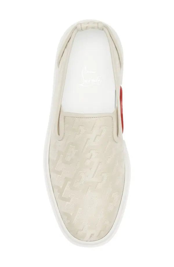 Christian Louboutin o1bcso1str1024 Adolon Boat Flat in Beige Size US 10 / EU 43 - 5 Thumbnail