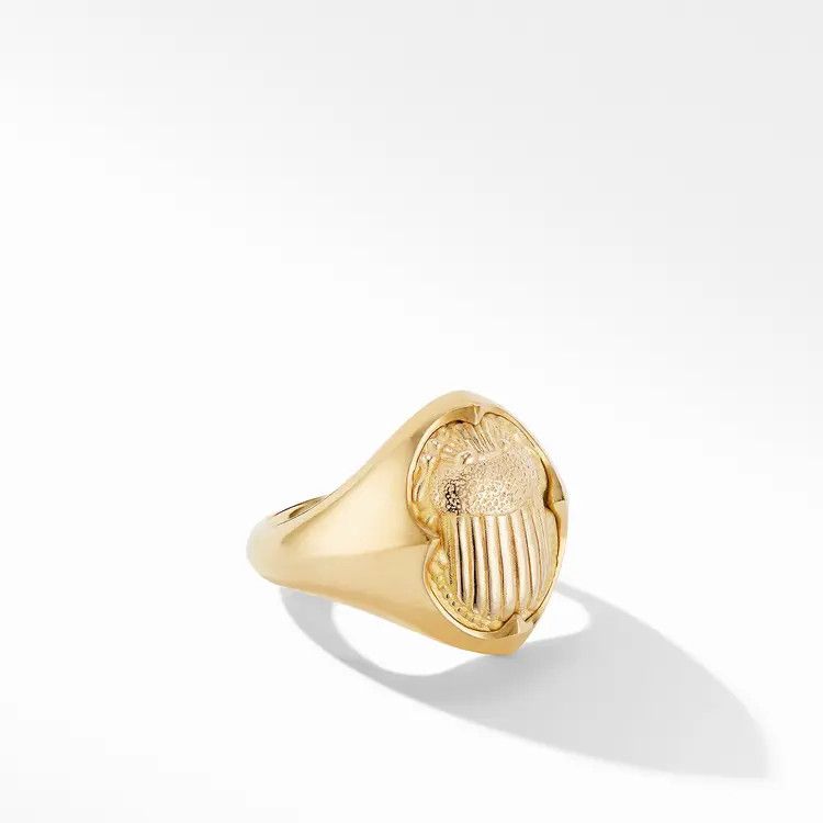 David Yurman o1s1wg111025 R14797 /Size 8 / Scarab Pinky Ring in Golden Size ONE SIZE - 1 Thumbnail